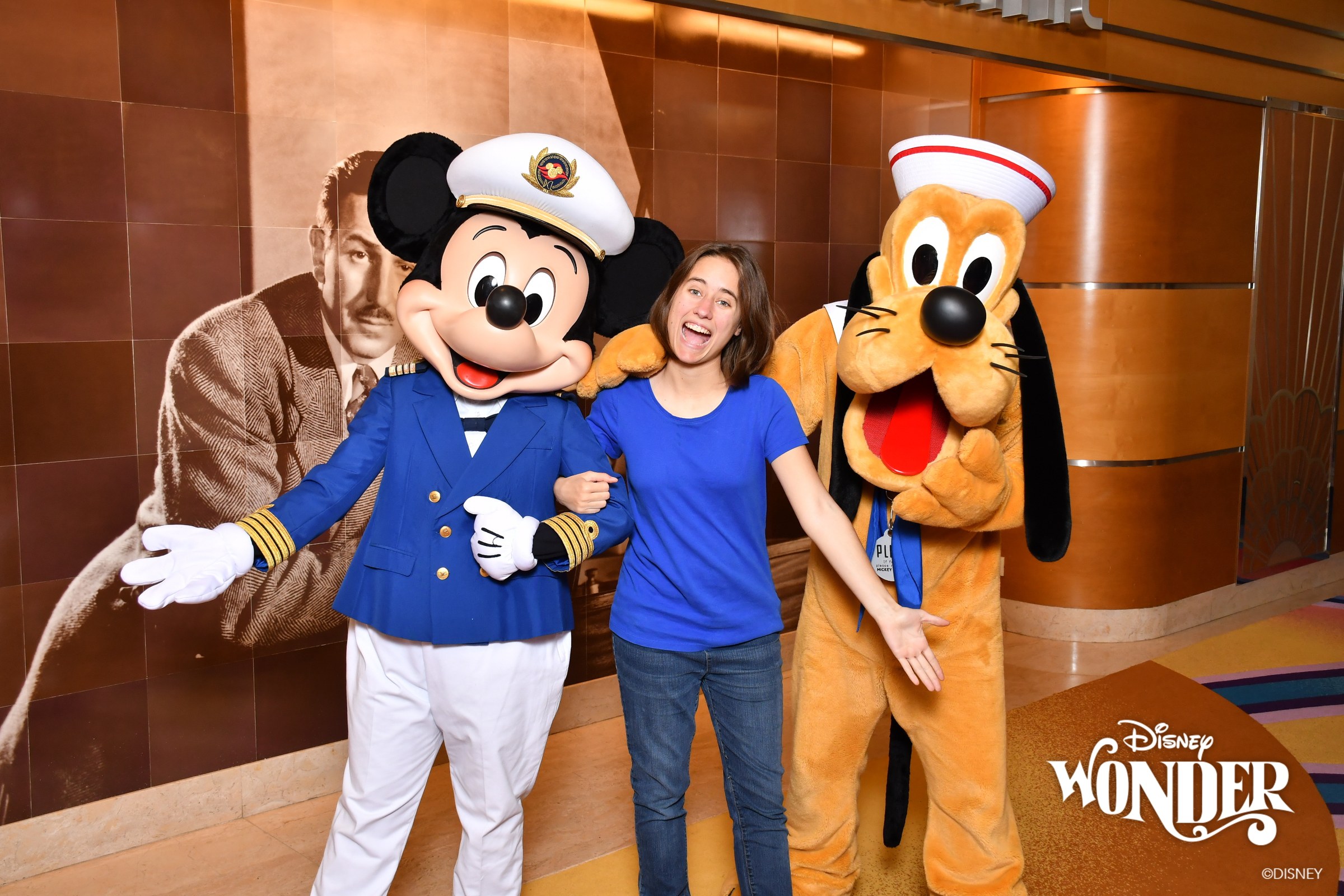 Captain Mickey, Lisa & Pluto in his sailor hat