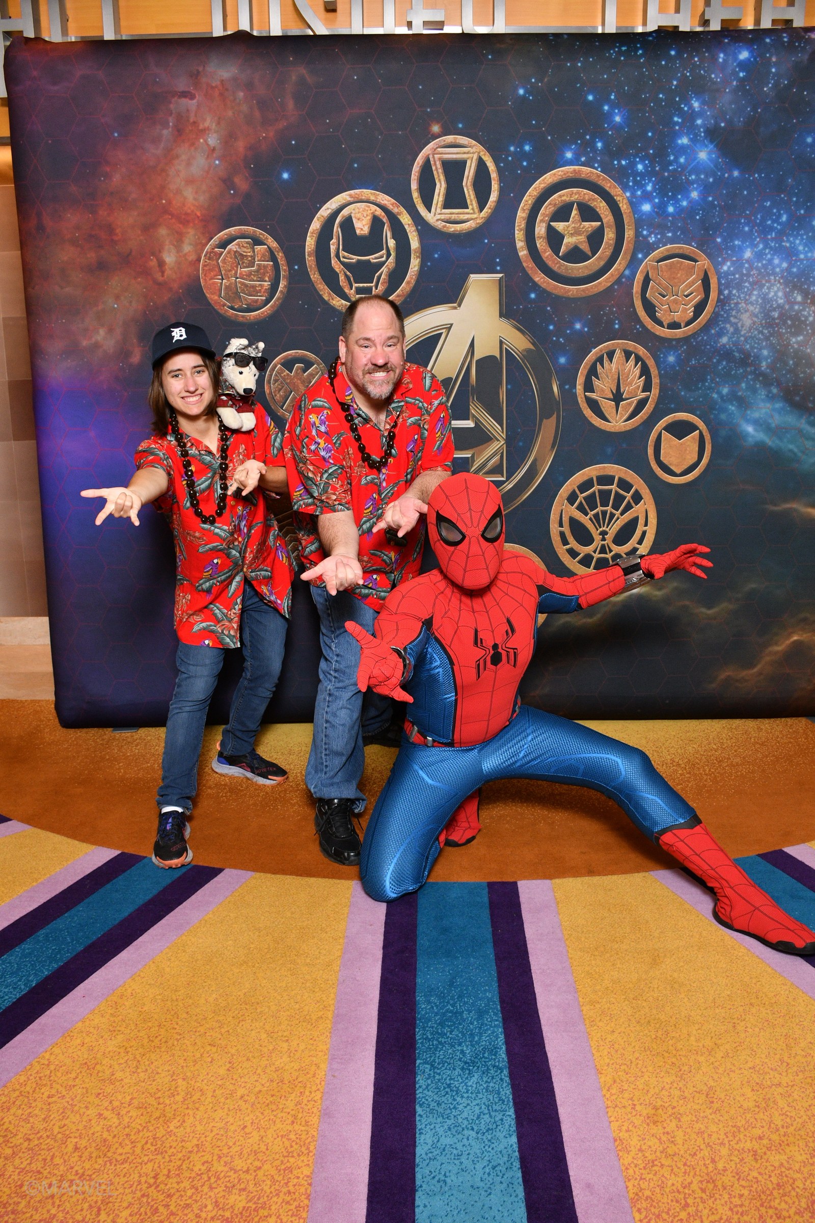 Lisa and Michael with Spider-Man