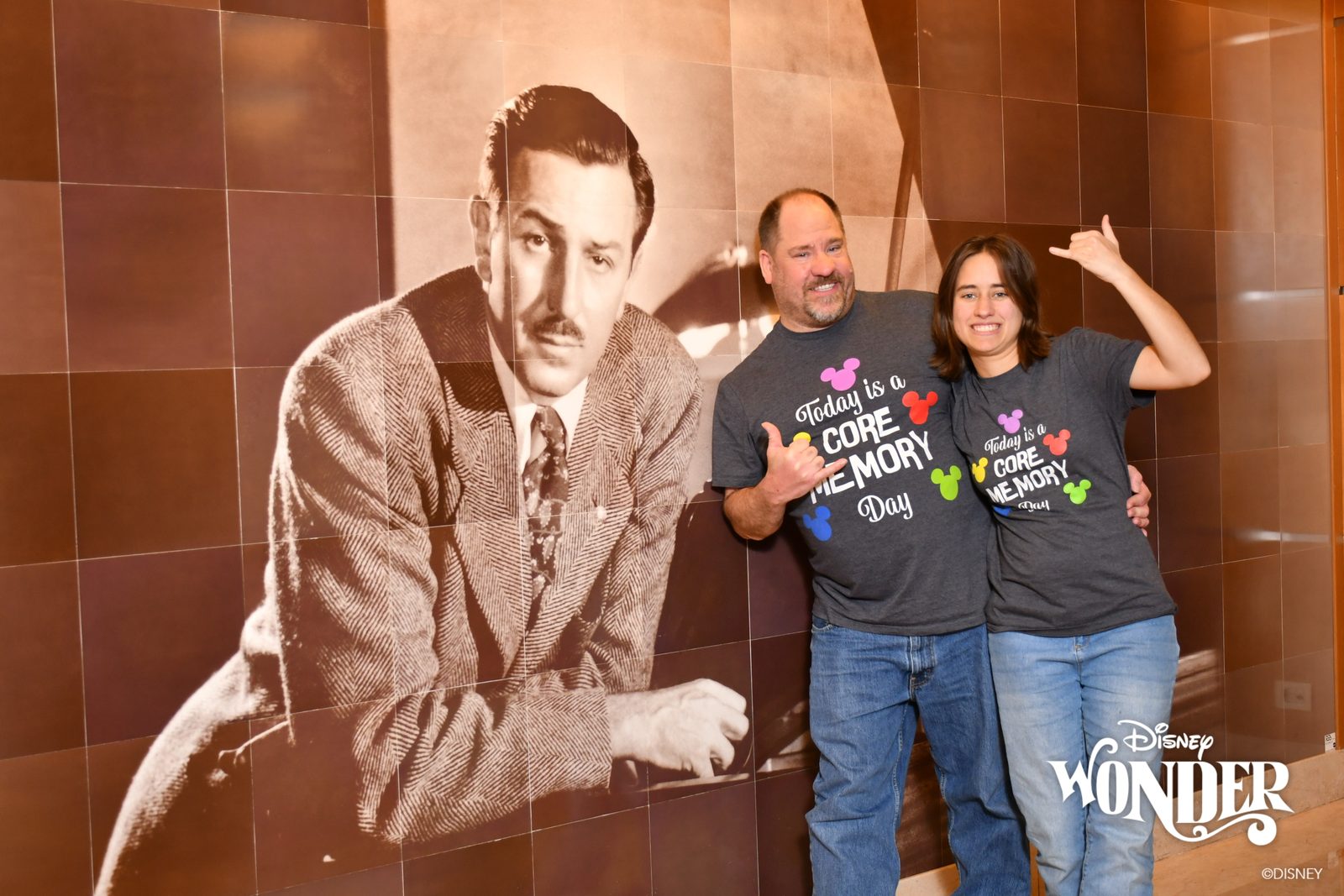 Lisa and Michael signing I love you with Walt