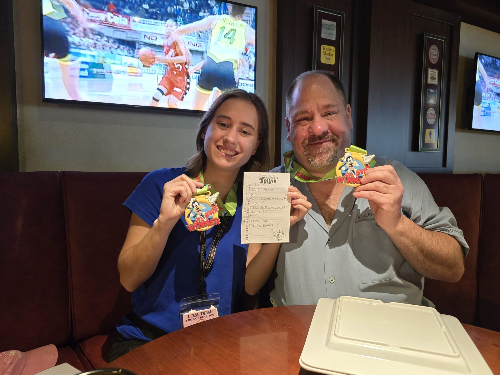 Our Marvel Trivia win, Goofy medals and all