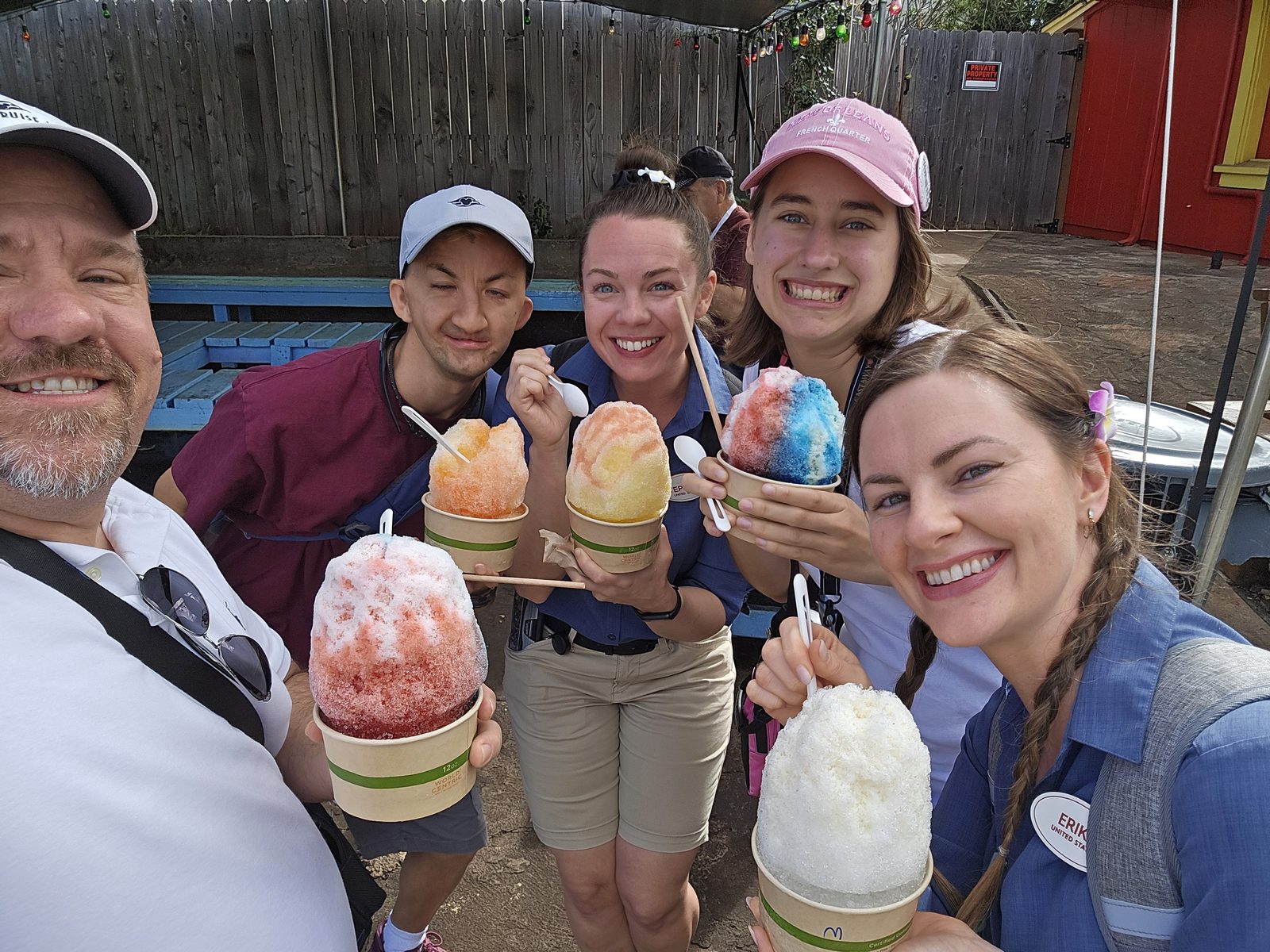 Shave ice with Erika and Stephanie