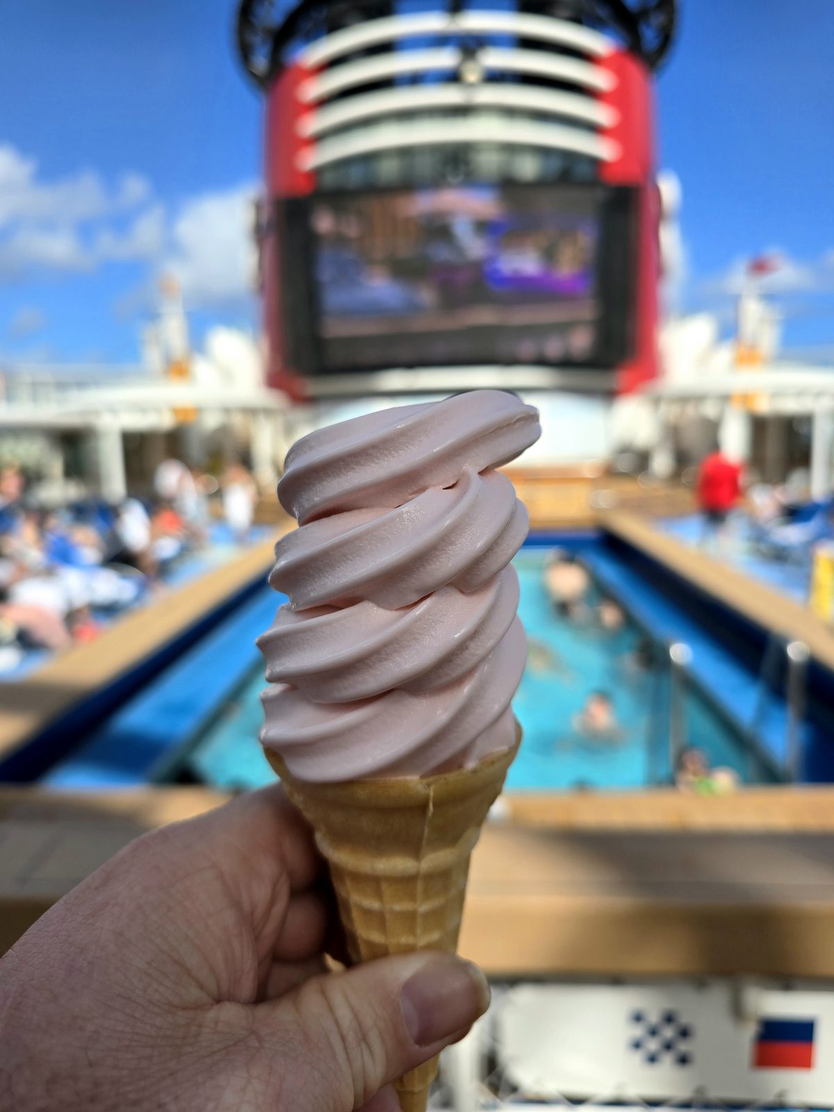 Ice cream by the pool