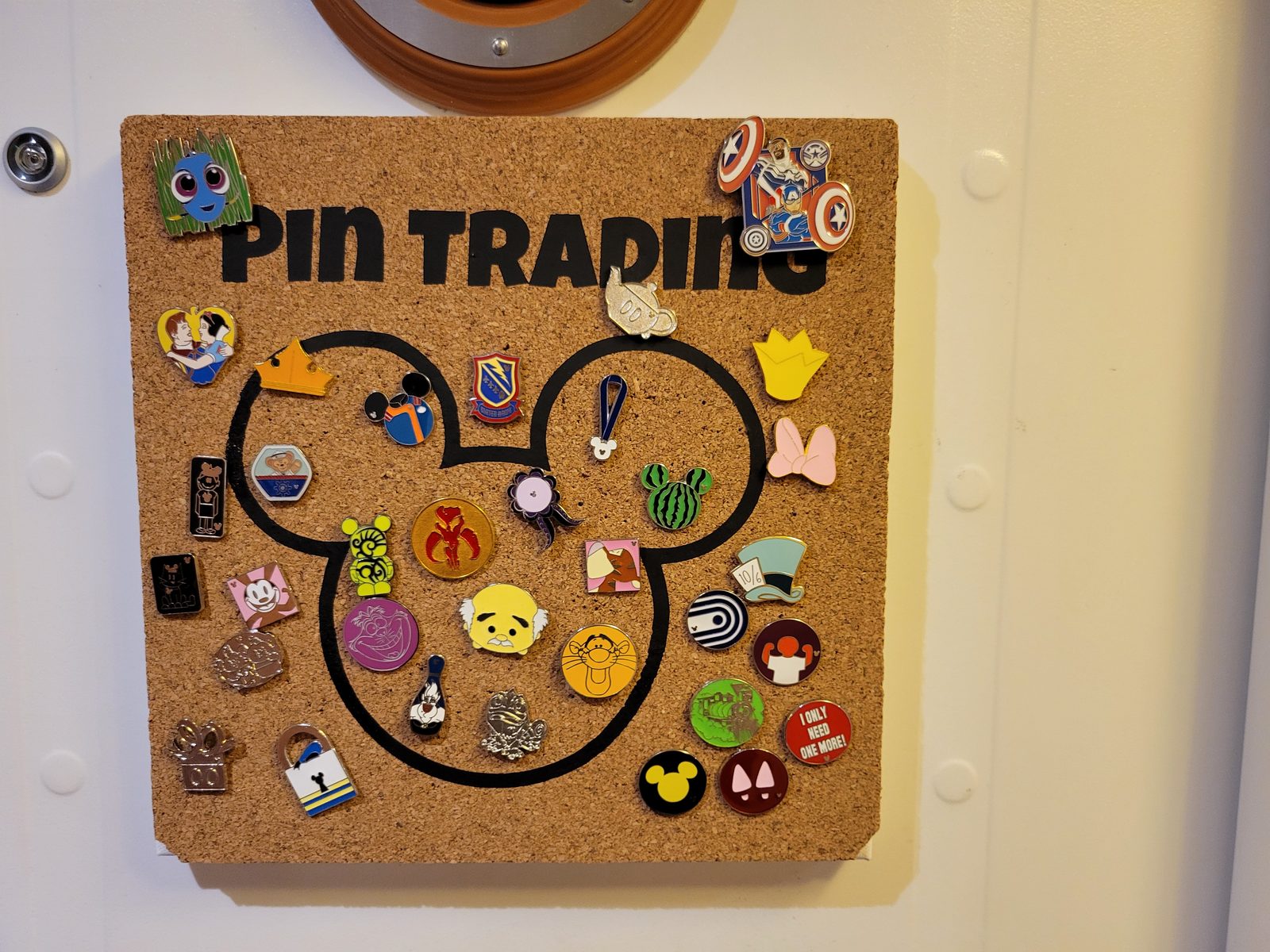 The pin trading board