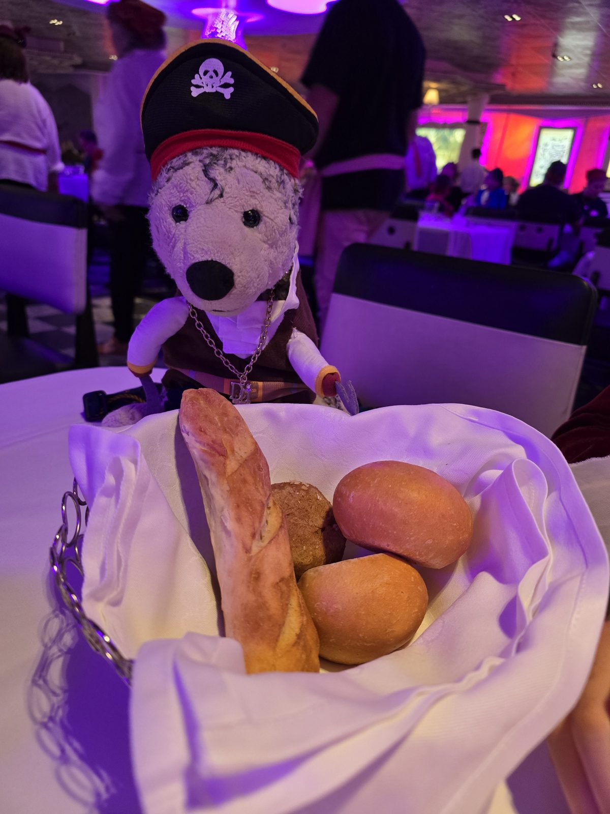 Bob at the pirate dinner table