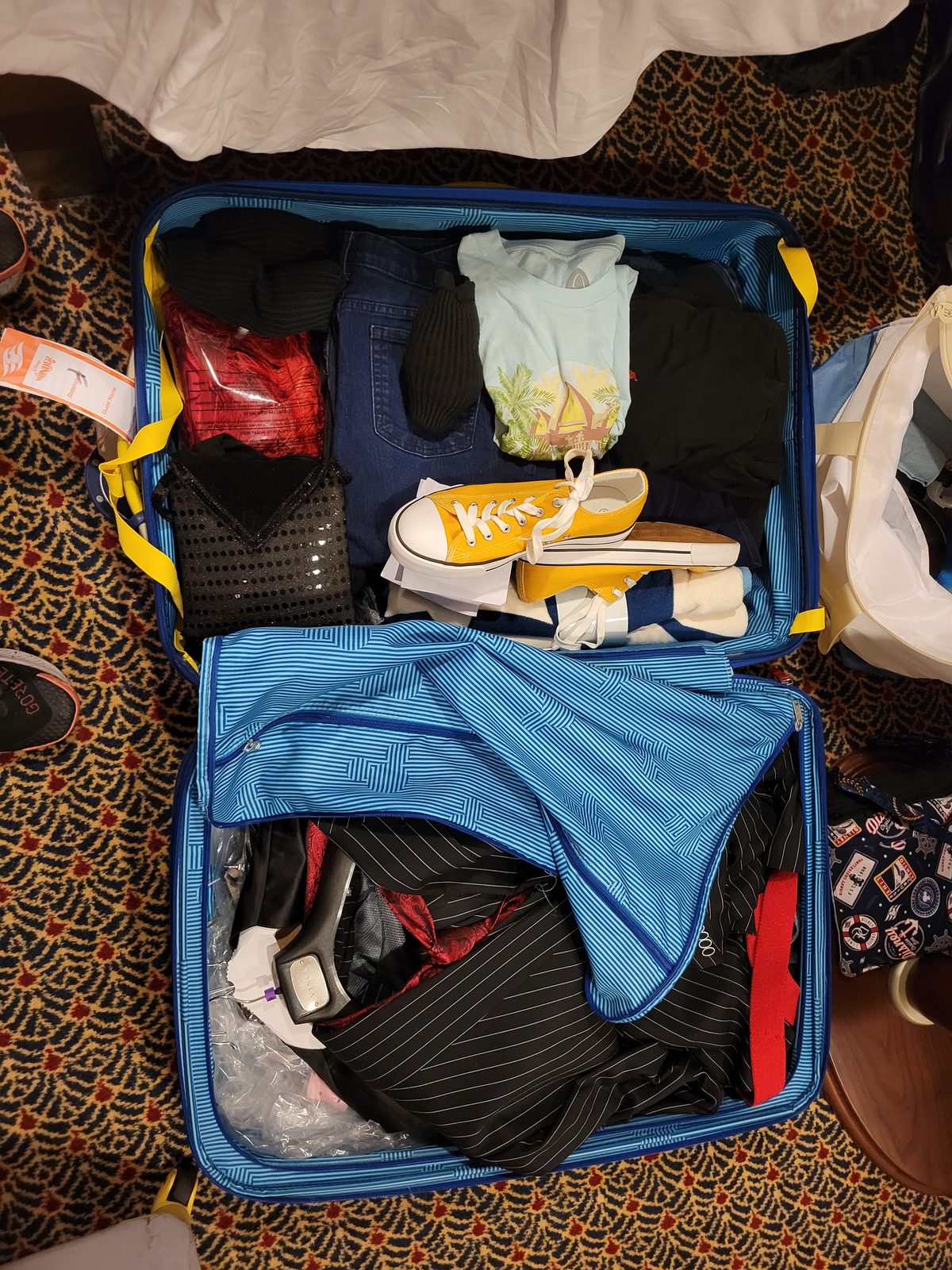 Packing before the last morning