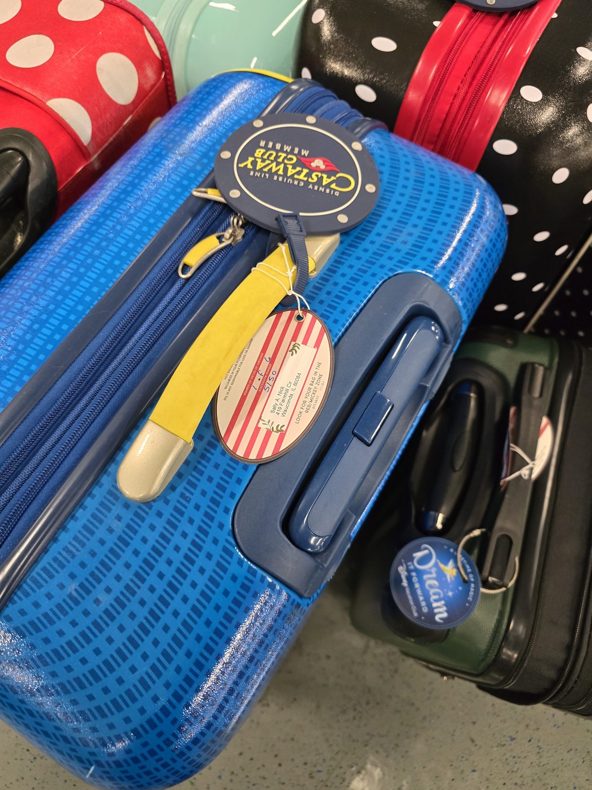 Luggage tagged and ready to go