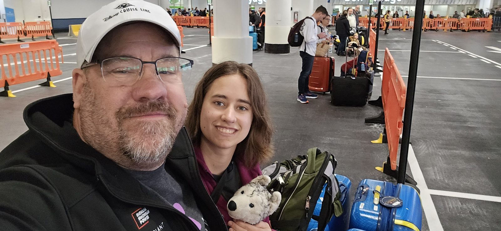 Off the ship with Lisa and Bob
