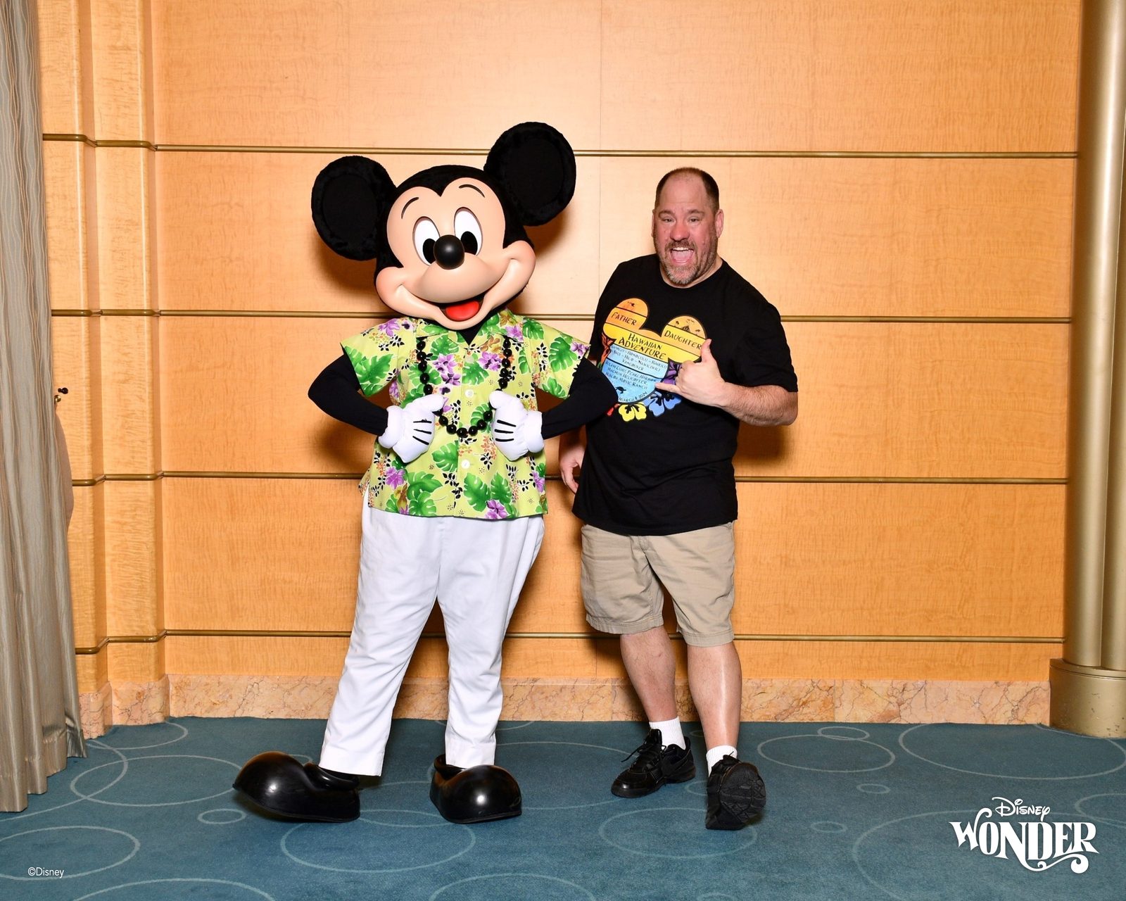 Michael with Hawaiian-shirt Mickey