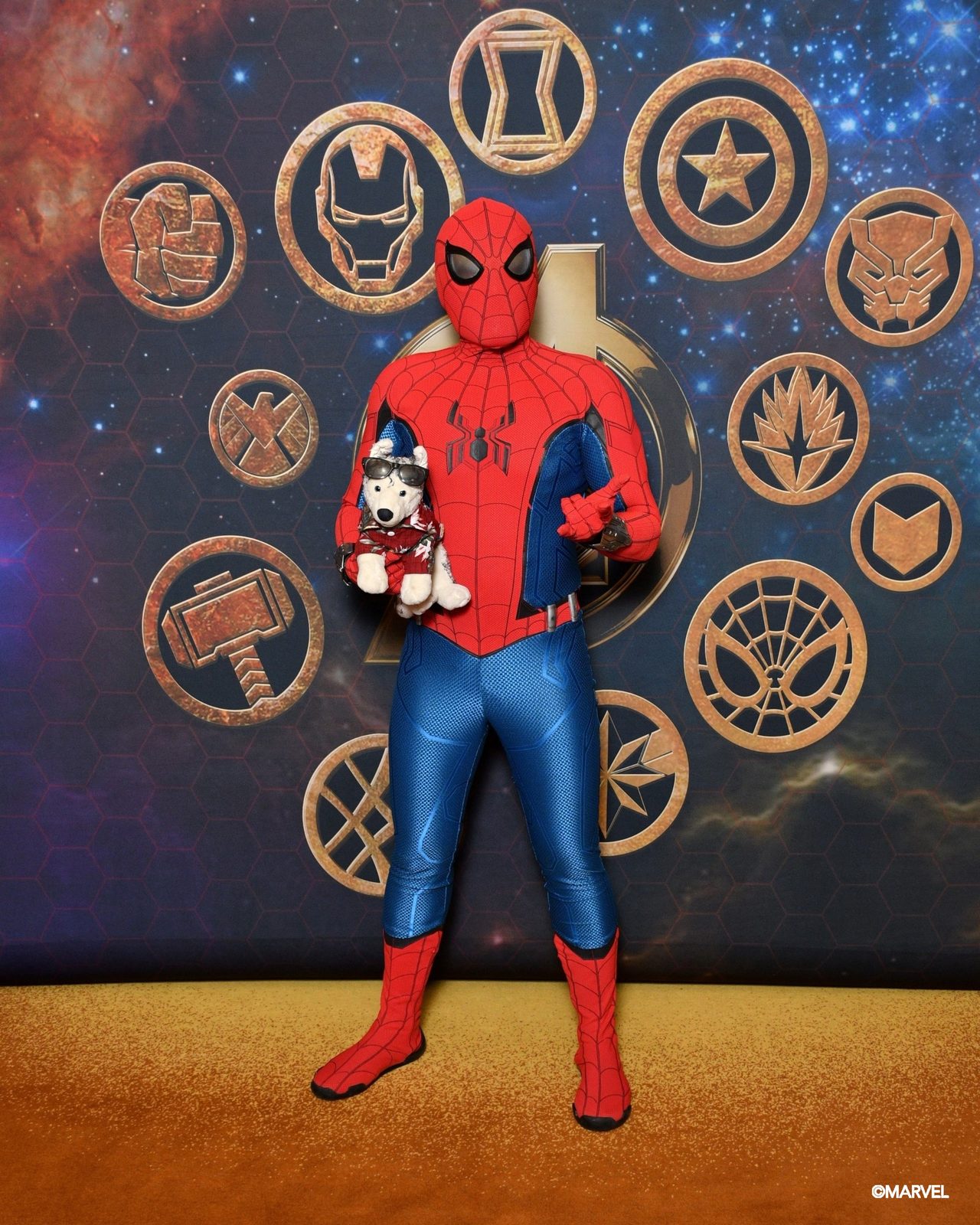 Michael with Spider-Man