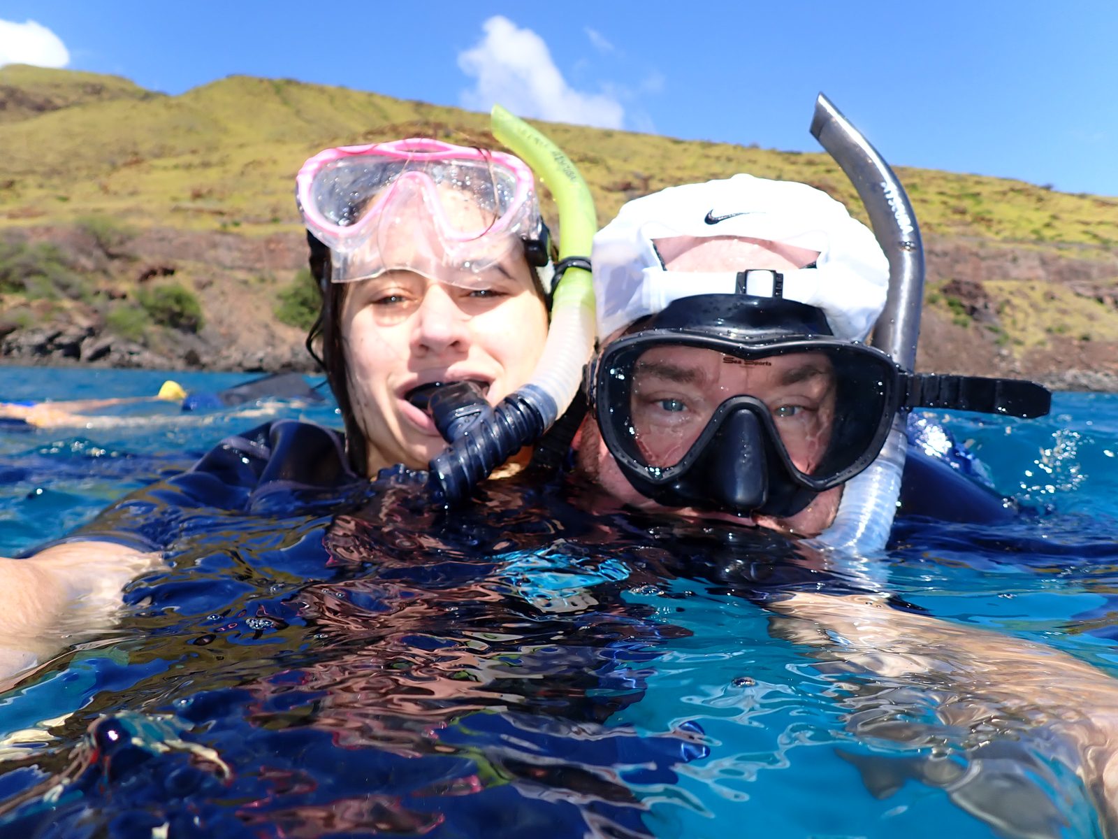 Lisa and me snorkeling together