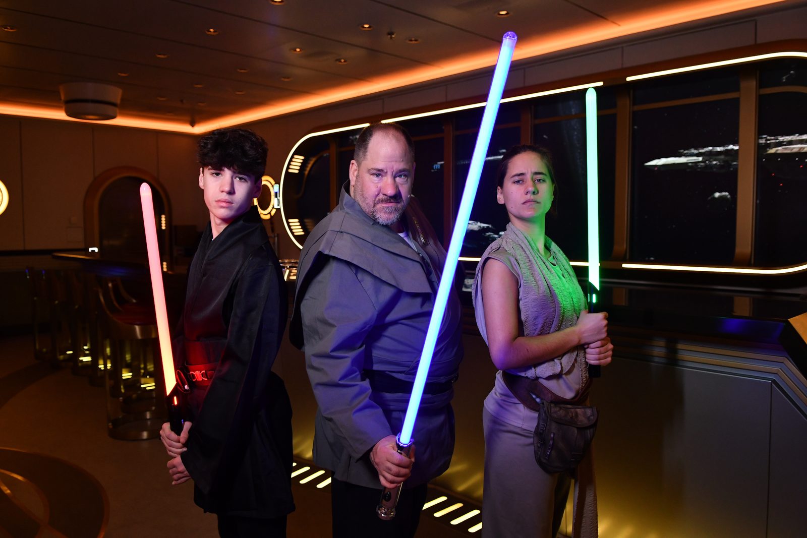 Lightsaber duel at the Hyperspace Lounge