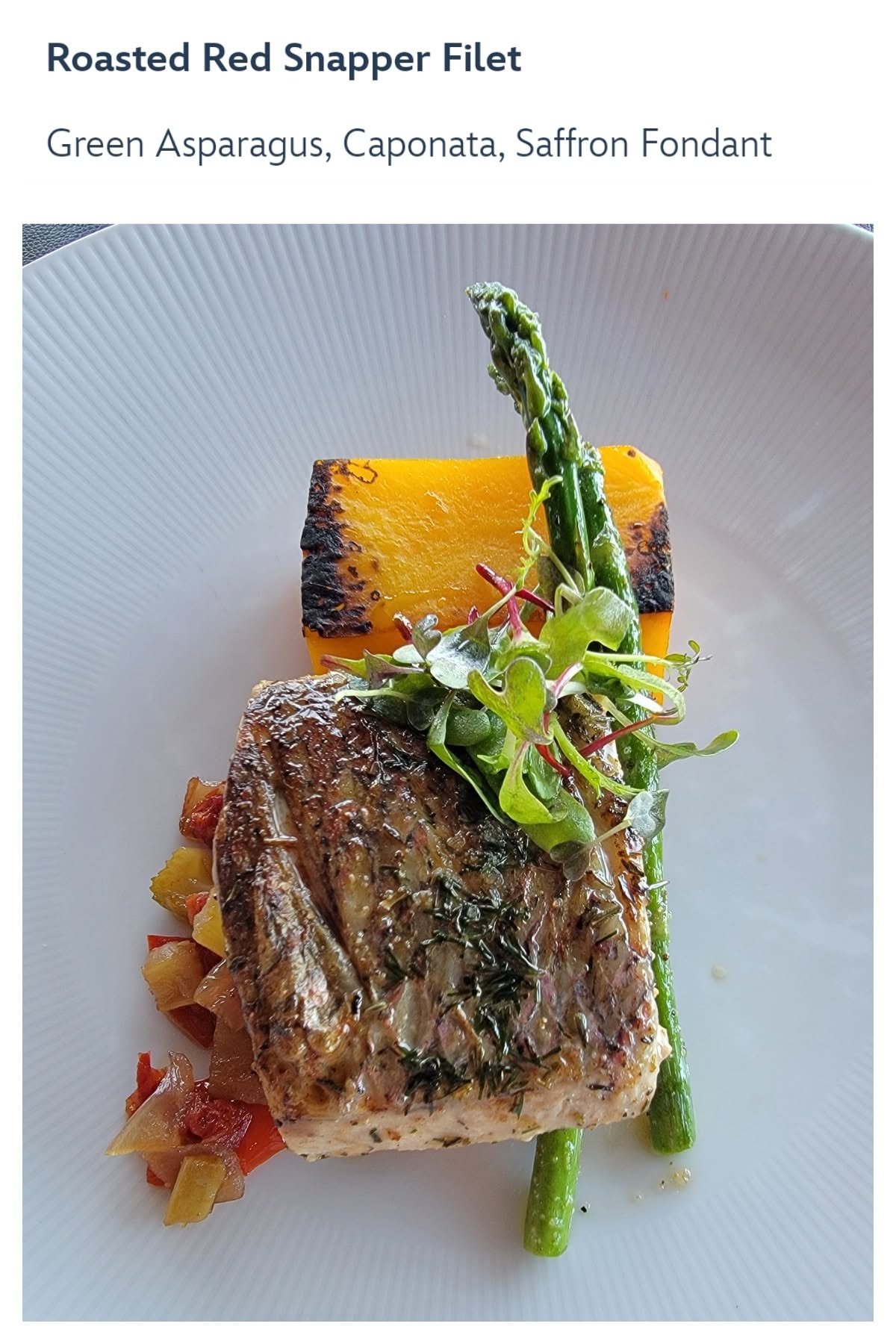 Red snapper at Palo brunch