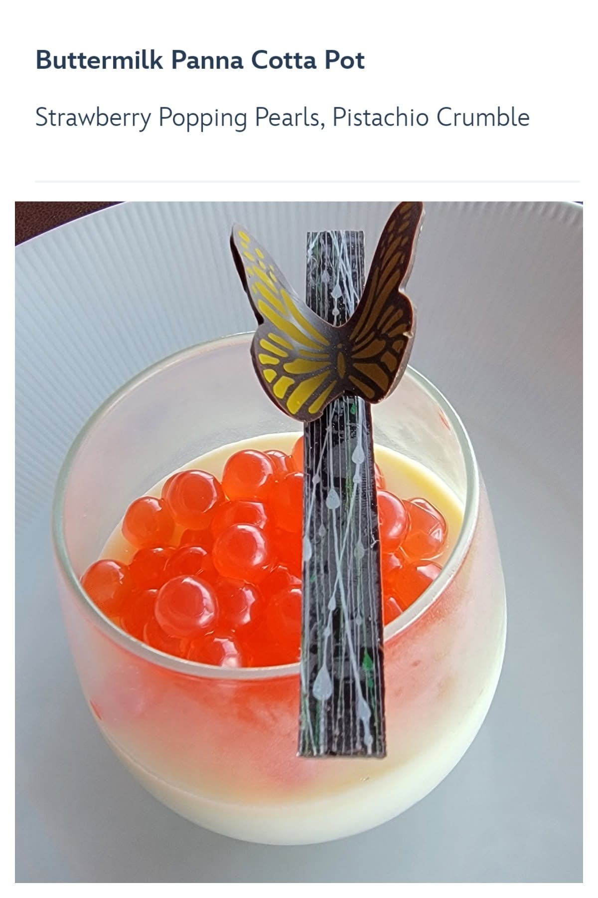 Panna cotta at Palo brunch