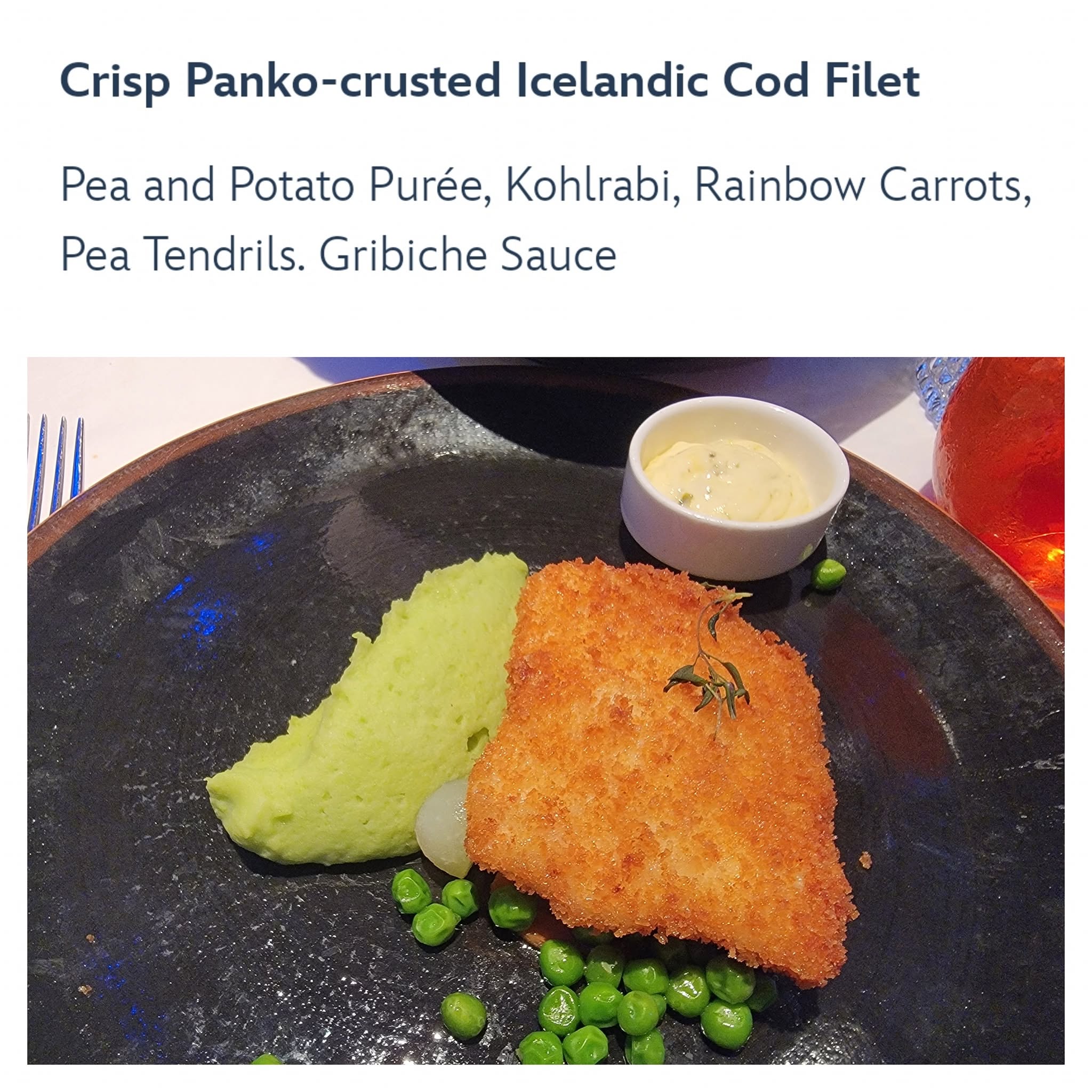 Panko-crusted cod at Arendelle