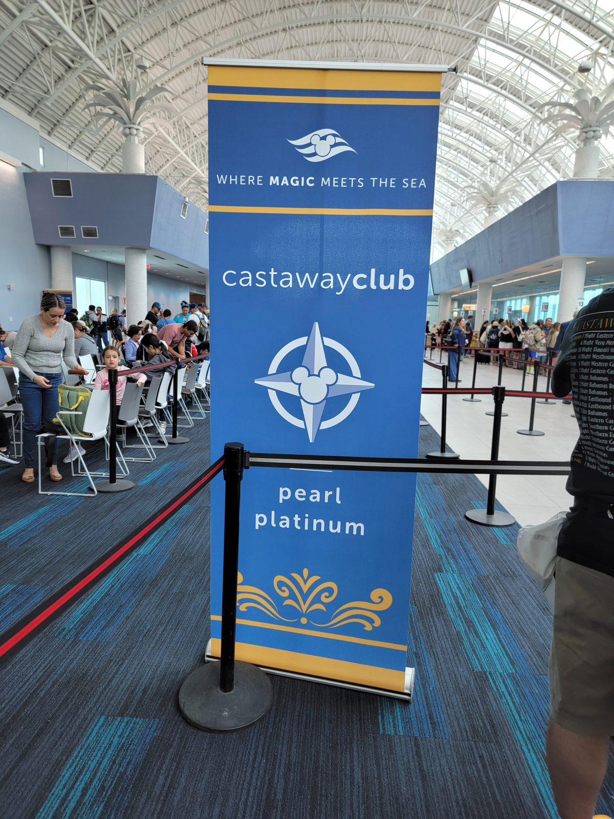 The Castaway Club line at Port Canaveral Terminal 10