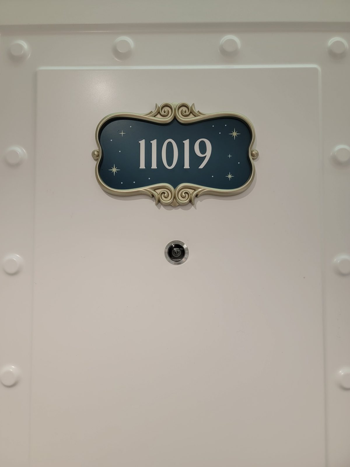 Our door, stateroom 11019