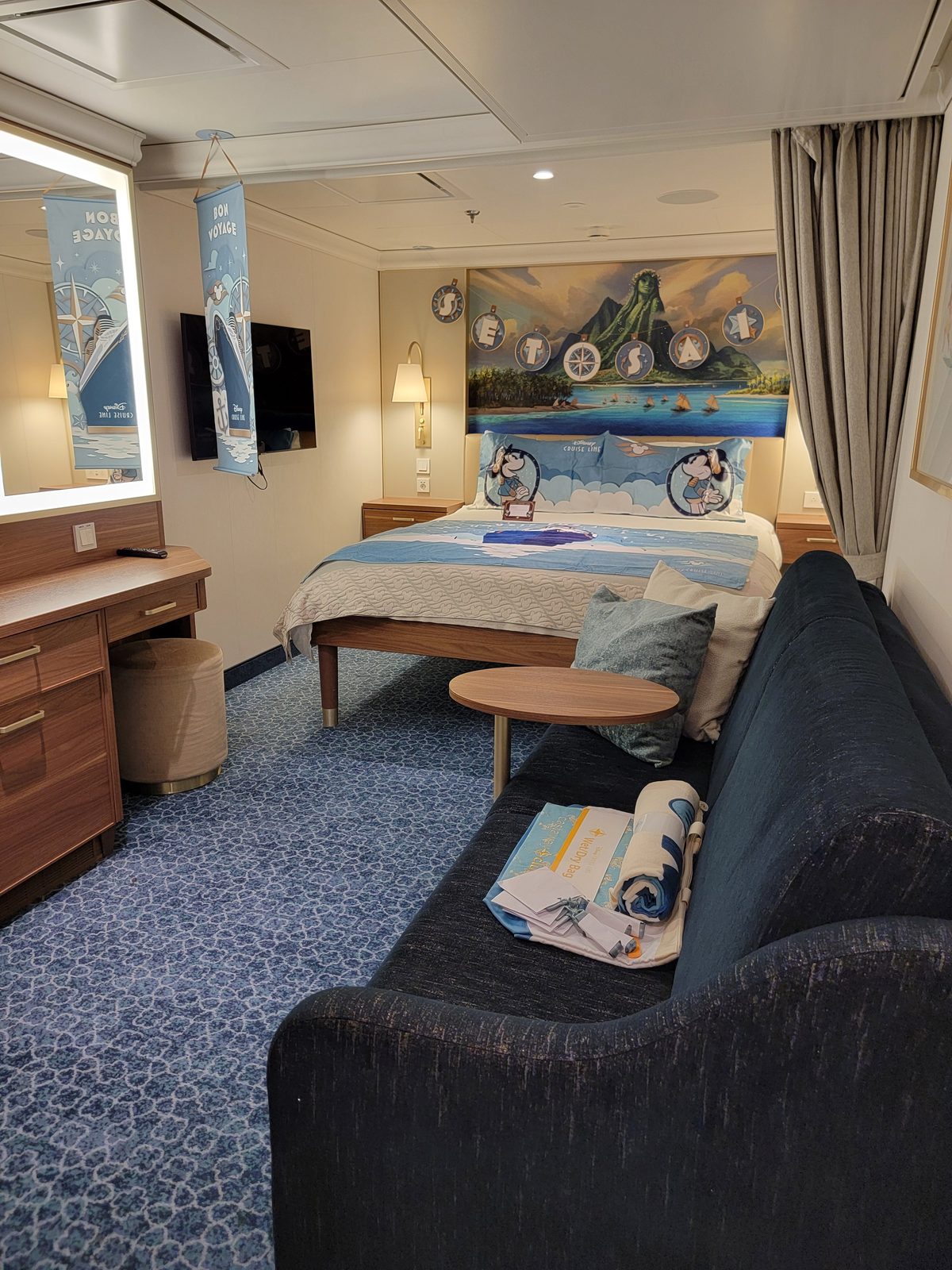 Our stateroom on the Disney Wish
