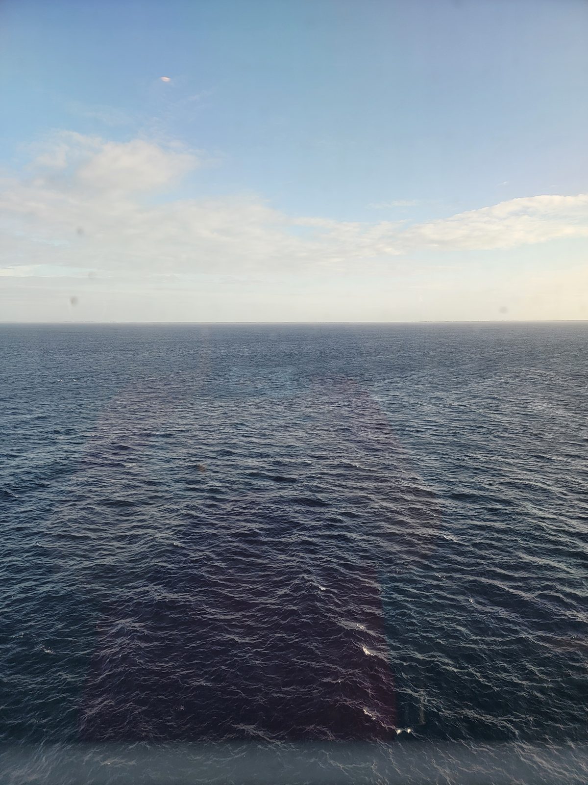 Calm water on our day at sea