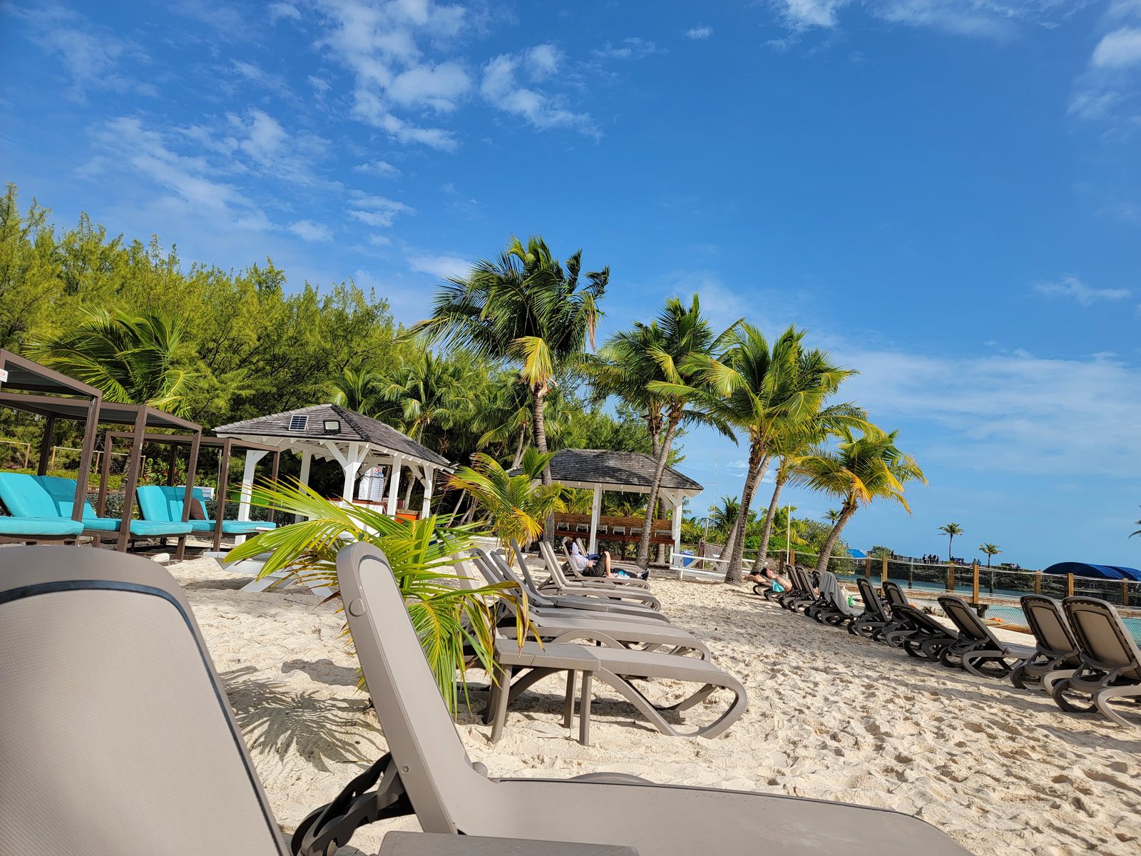 Beach chairs at Blue Lagoon Island