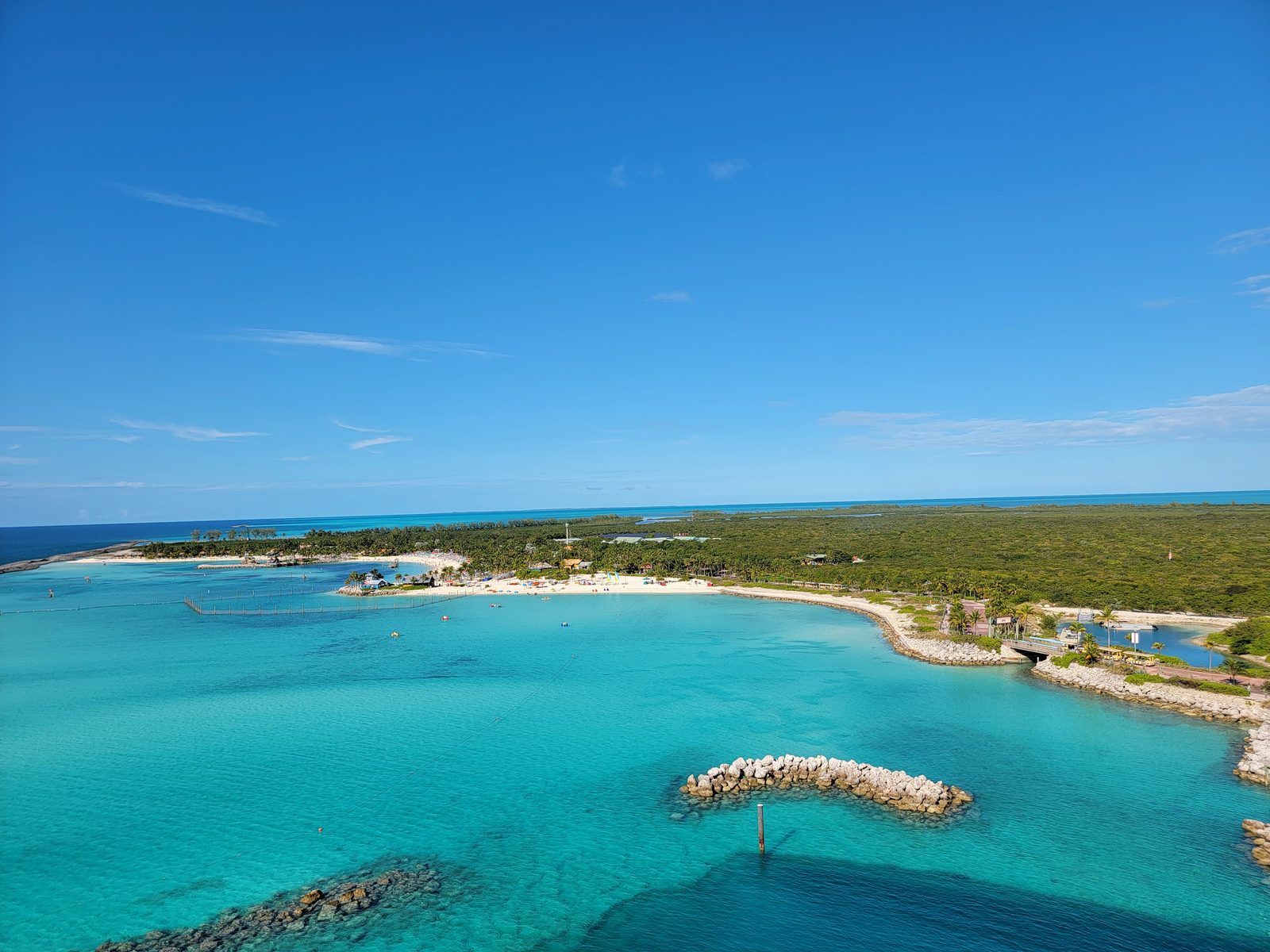 Castaway Cay from the top of the ship