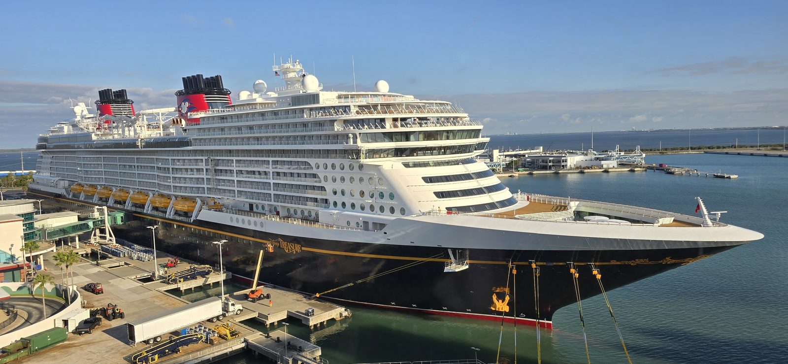 The Wish docked at Port Canaveral