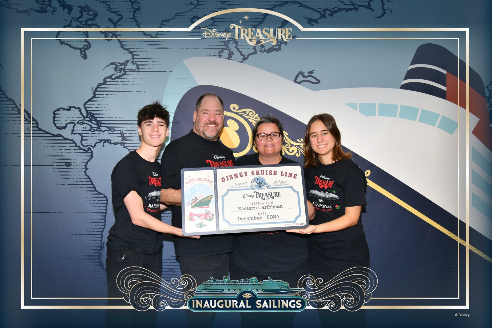 Certificate for the ship's maiden voyage