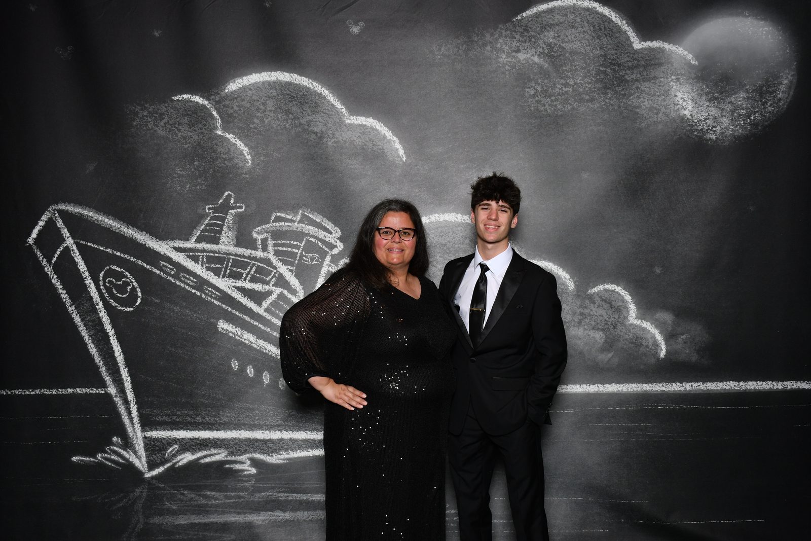 Kathy and Thomas at the ship backdrop