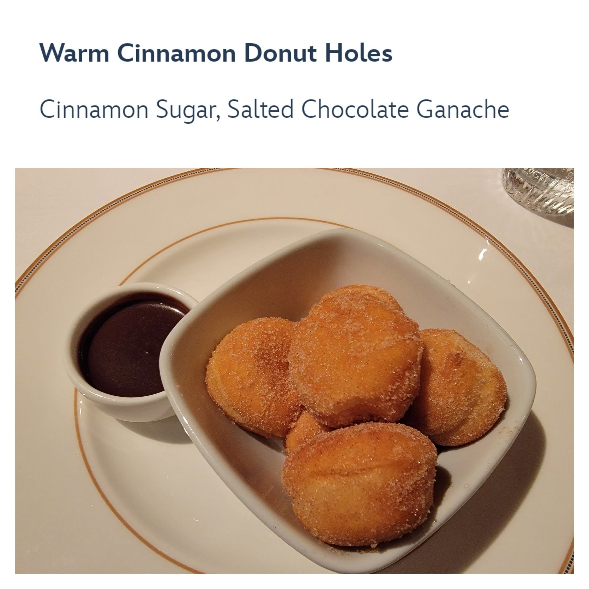 Warm cinnamon donut holes at 1923