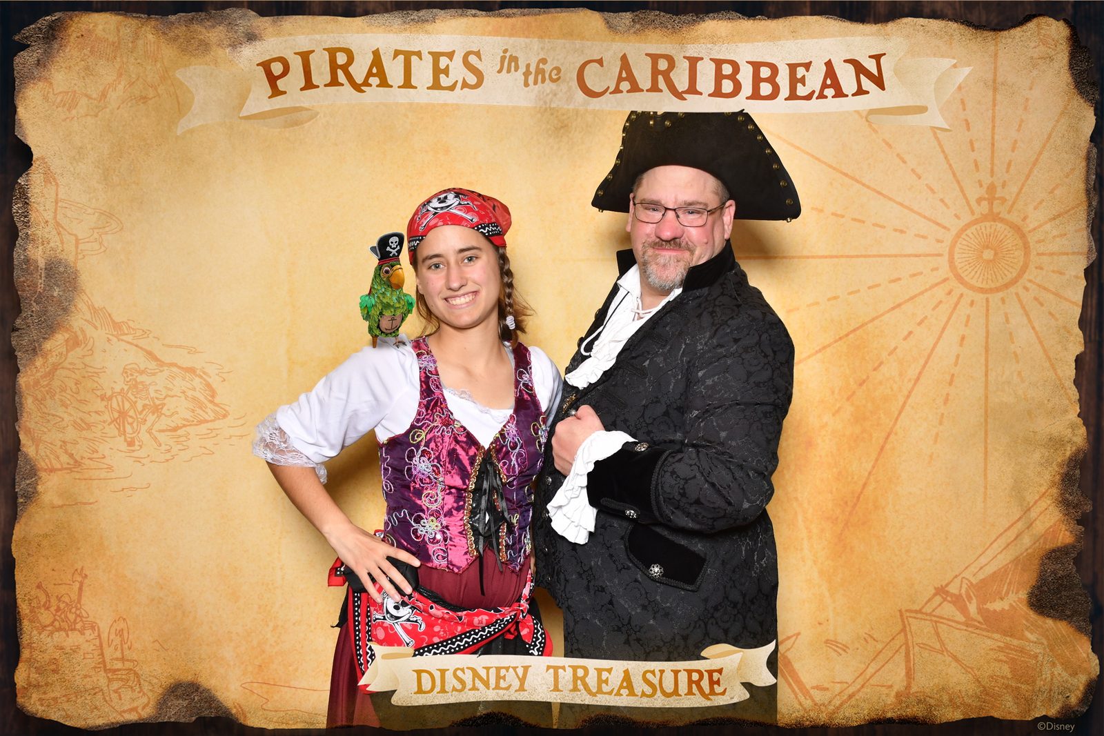 Selfie with a costumed pirate