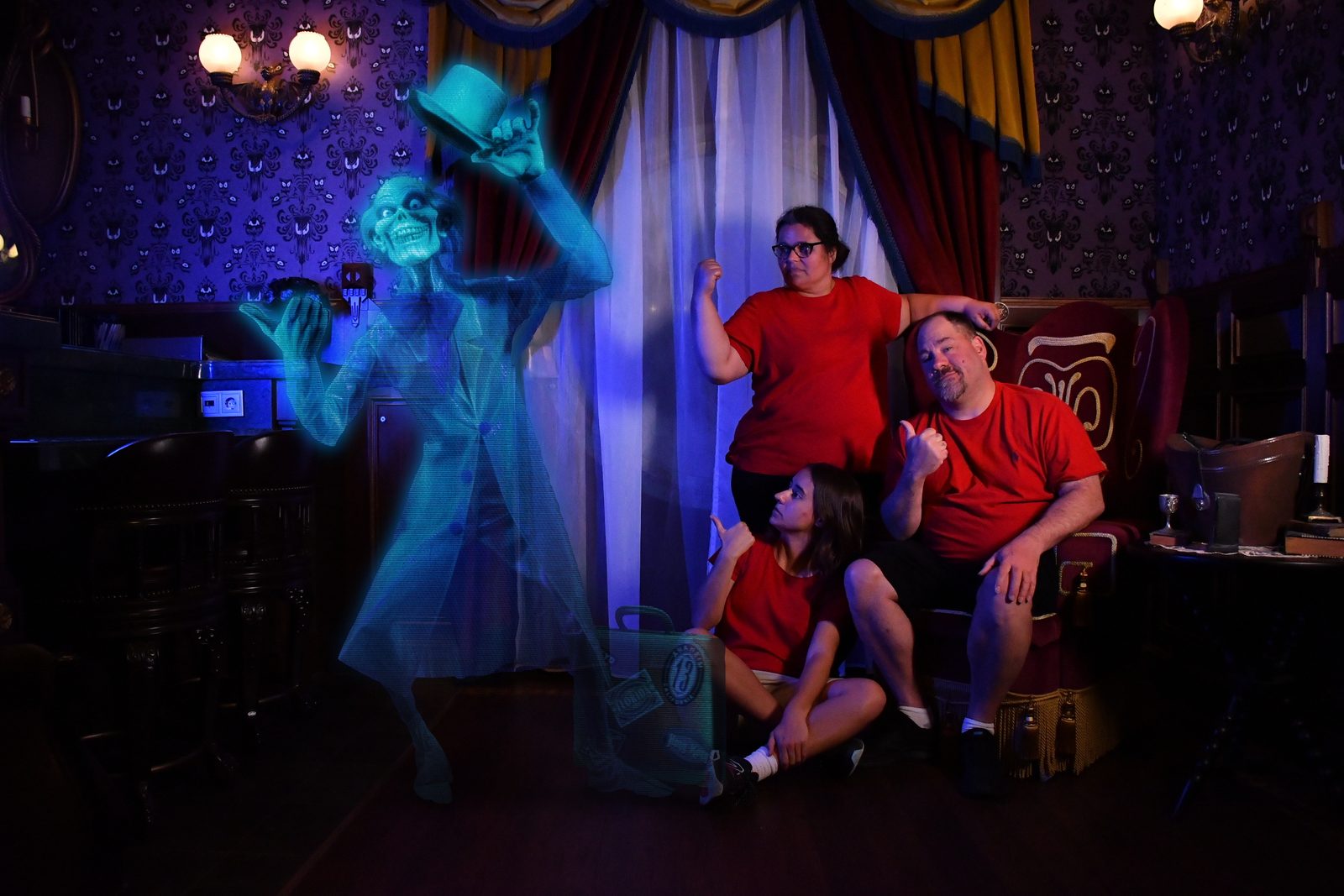 A ghost crashes the family portrait