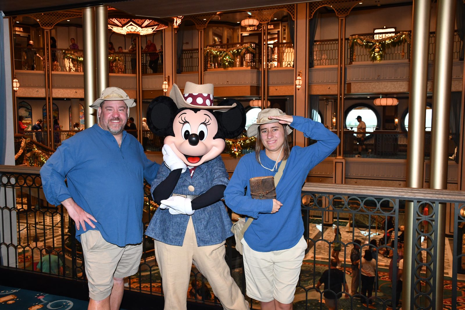 Thomas and Michael as skippers with Minnie