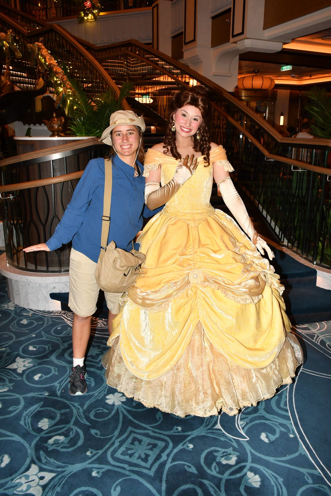 Meeting Belle on the grand staircase