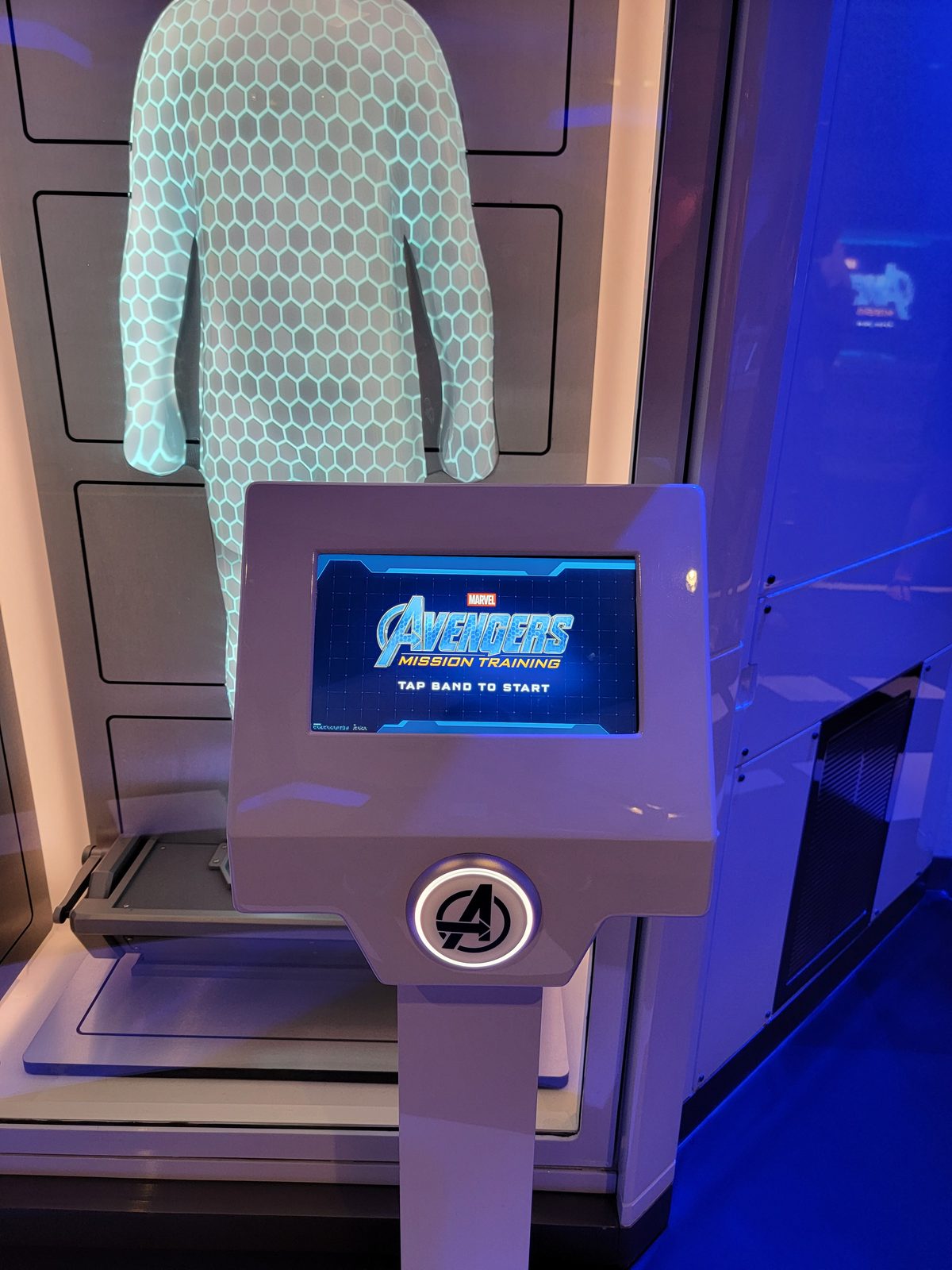 Avengers Mission Training kiosk on the Treasure