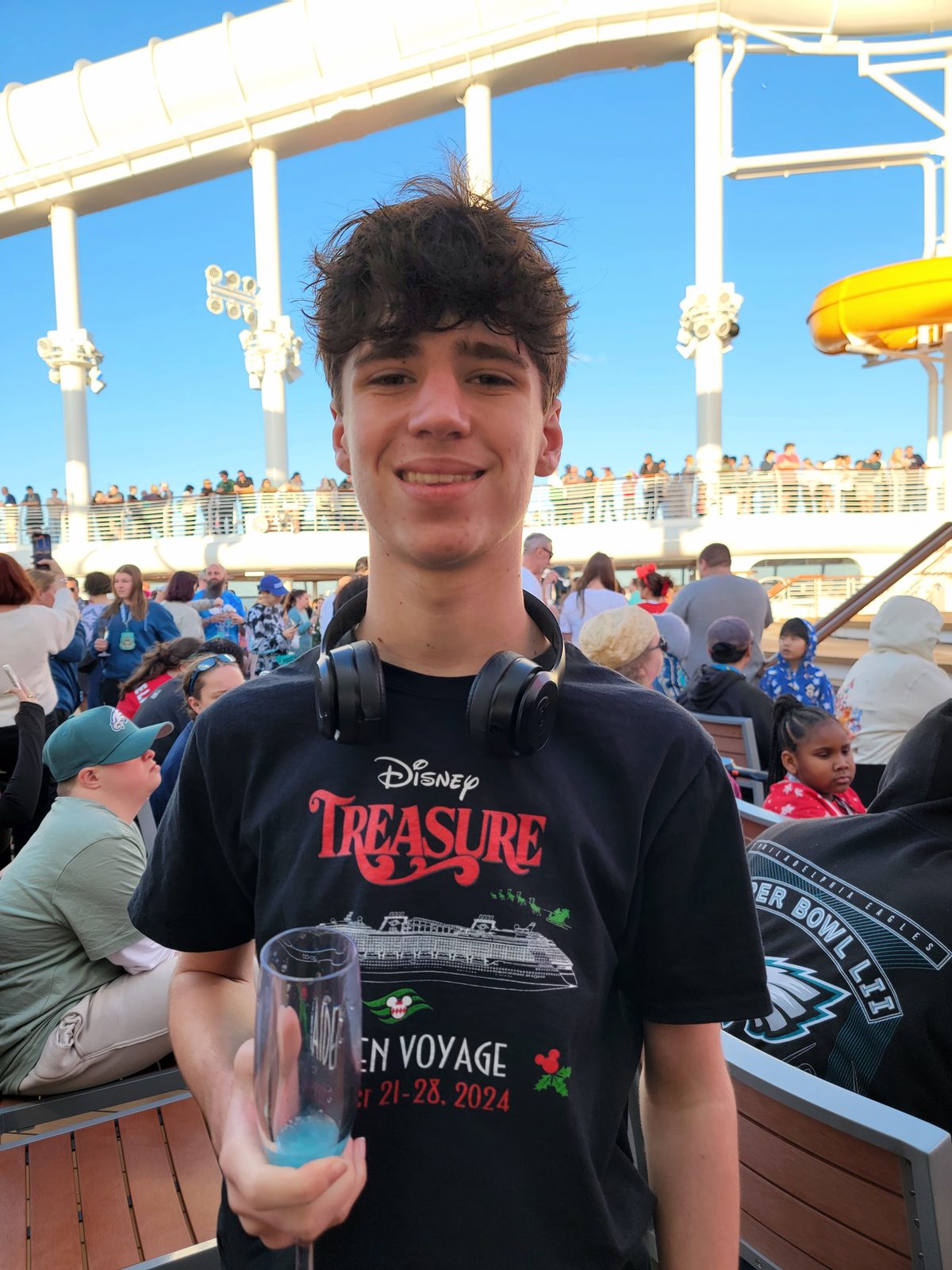 Thomas at sailaway on the Treasure