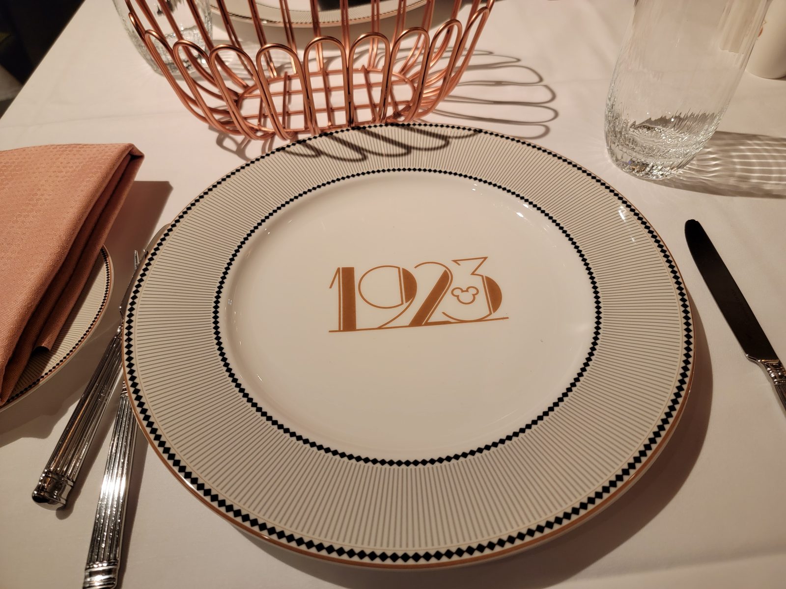 Our table setting at 1923 for dinner