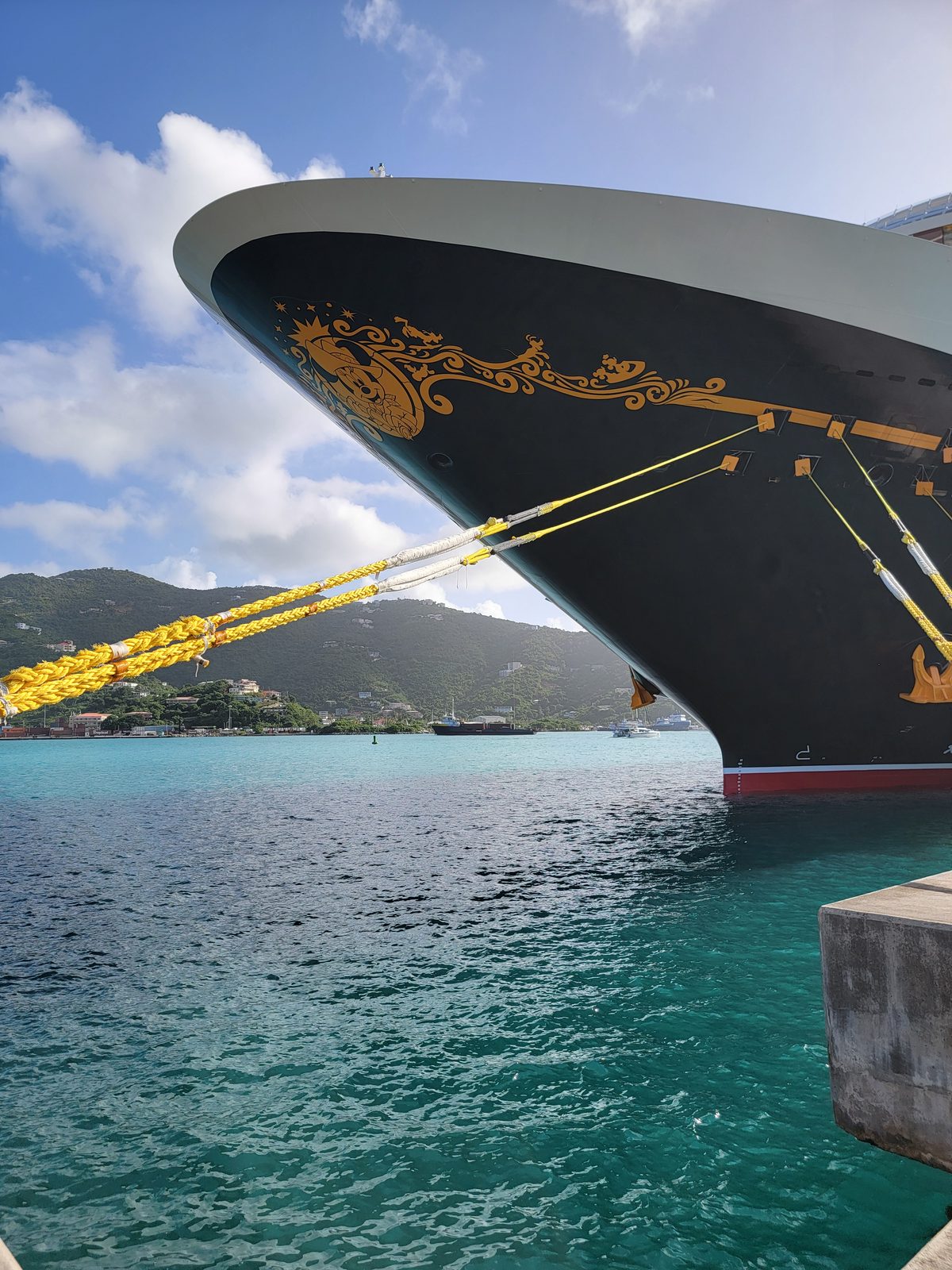 The Treasure docked at Tortola
