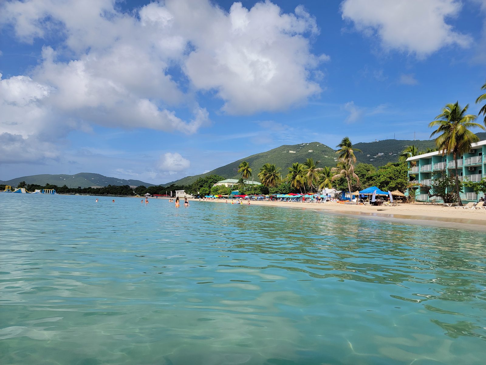 The water off Emerald Beach Resort on St. Thomas