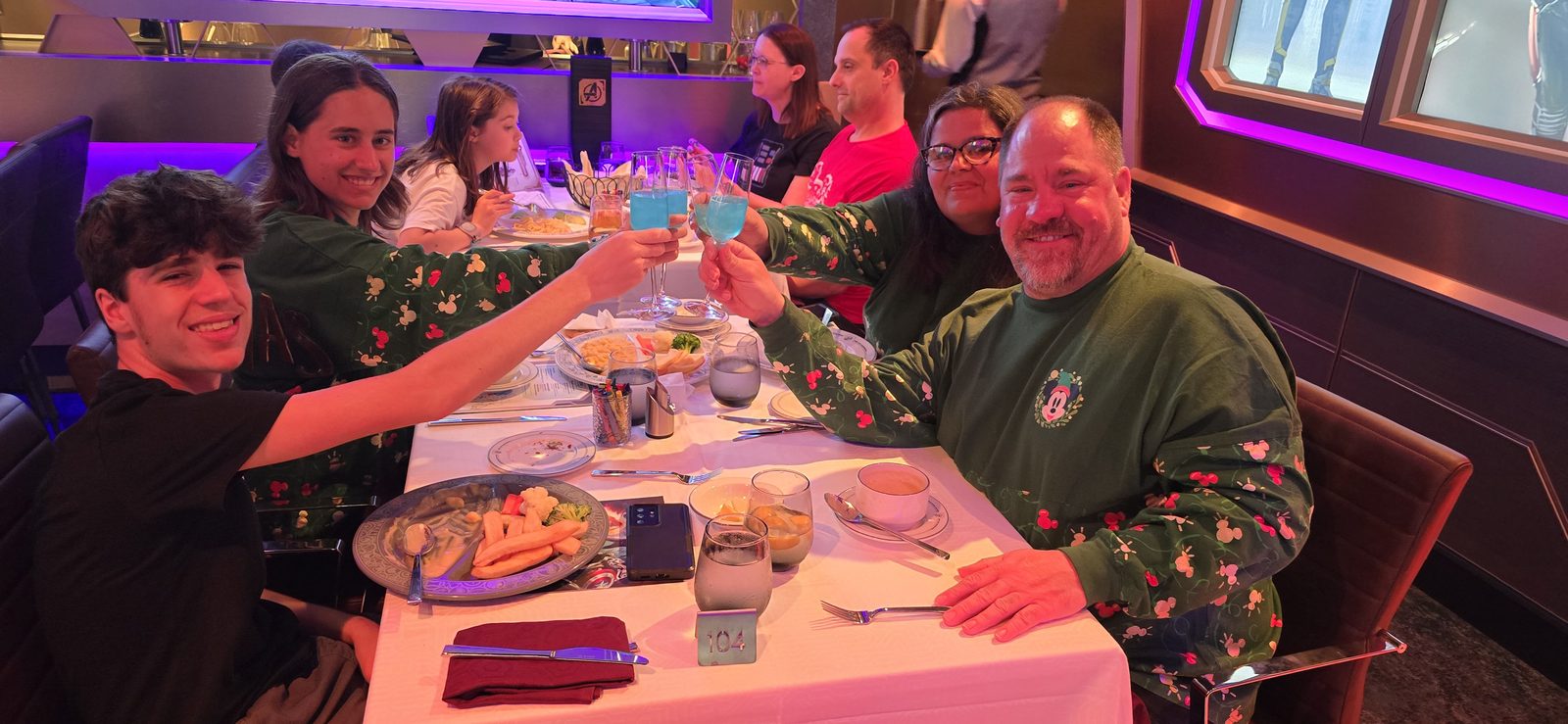 A toast at dinner
