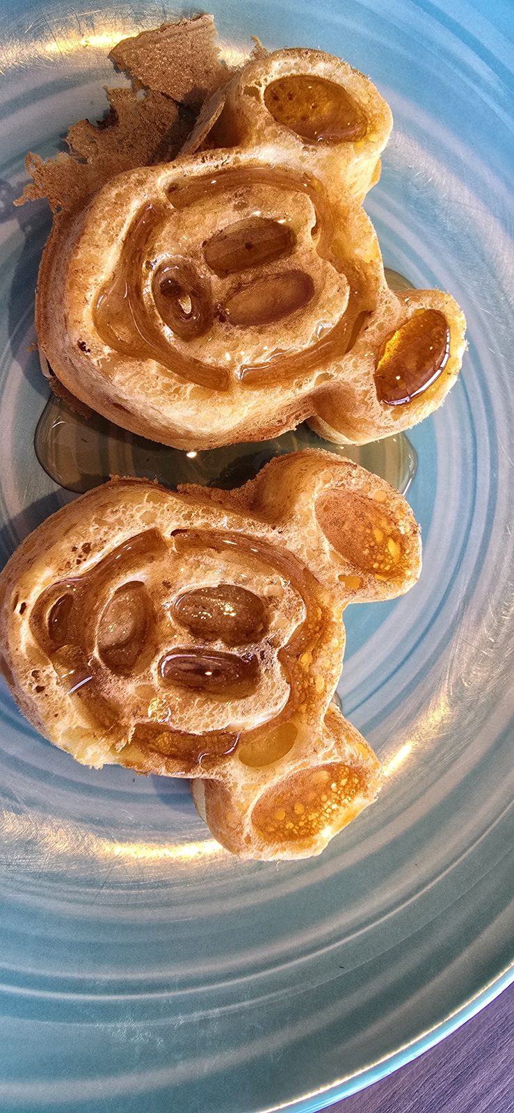 Mickey waffles for breakfast on the Treasure