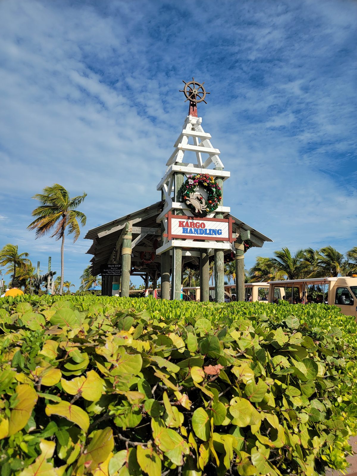 The Cargo Handling building at Castaway Cay