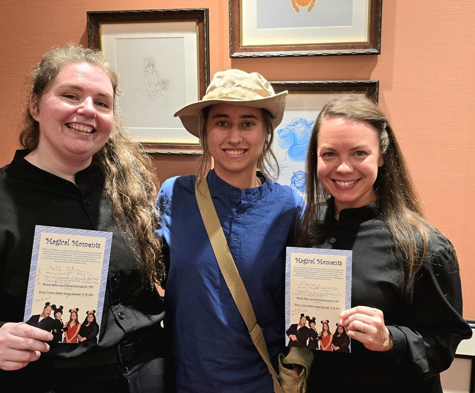 With ASL interpreters Kelly and Stephanie
