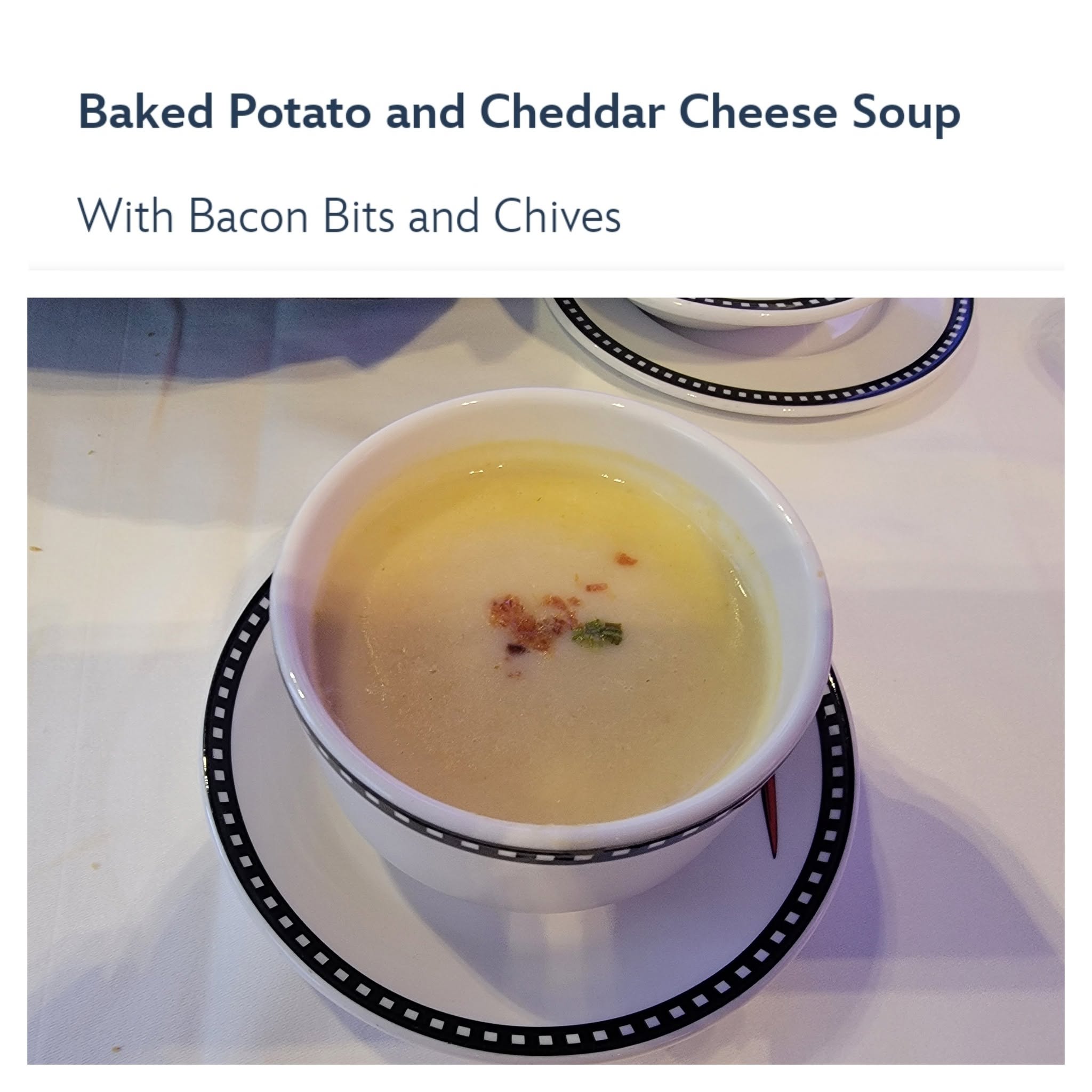 Baked potato and cheddar cheese soup