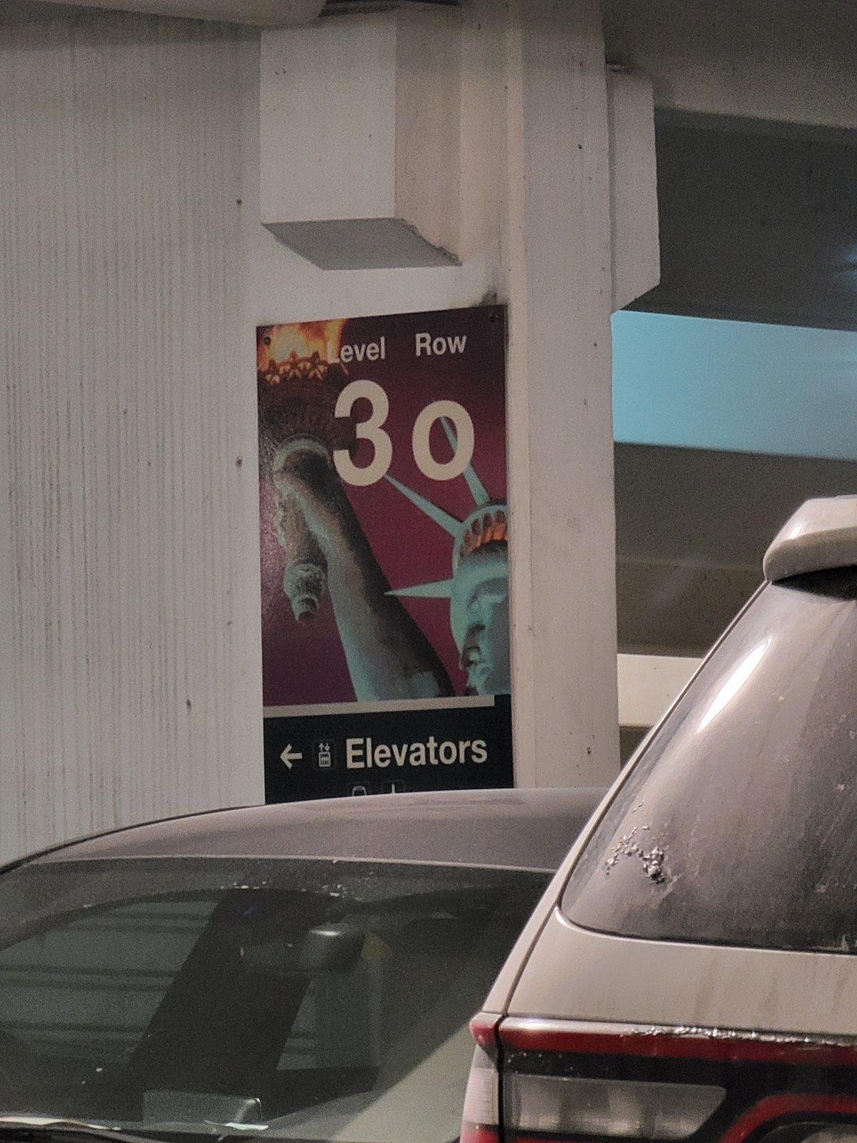 The parking garage at Chicago Midway before the flight