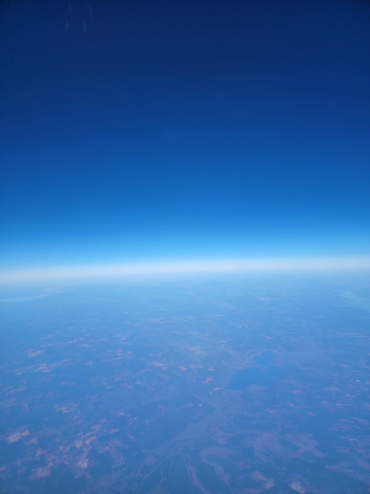 Above the clouds on the flight to Houston