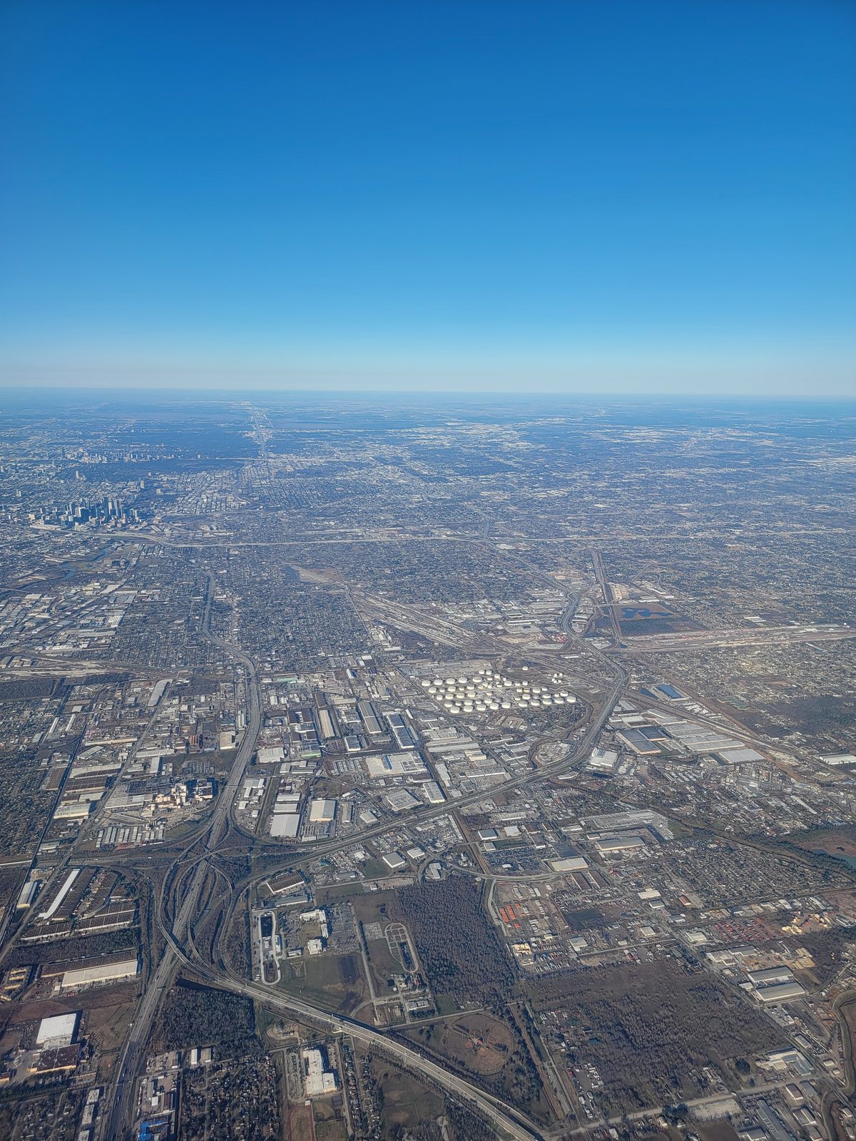 Coming in over Houston