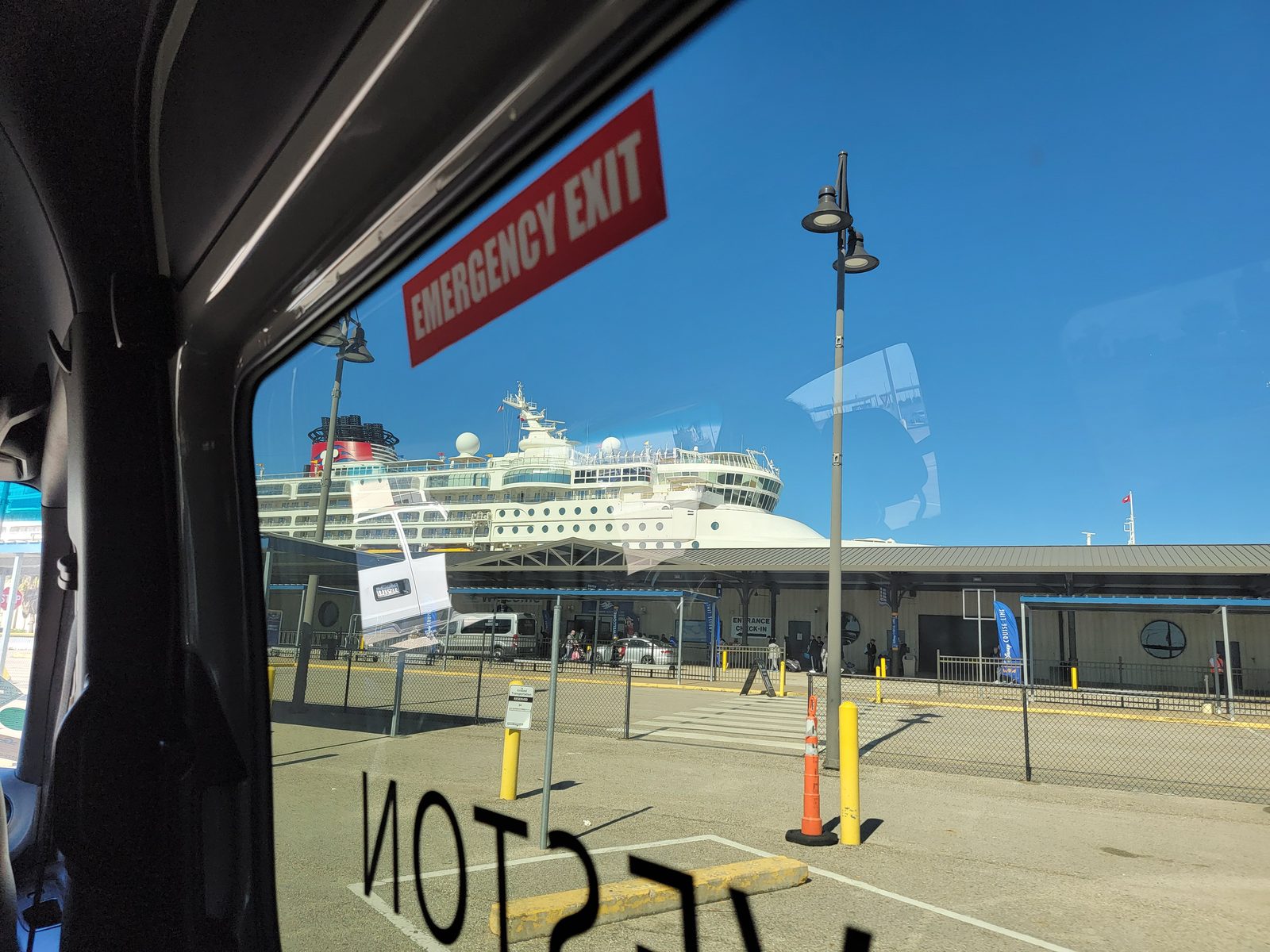First look at the Disney Magic from the shuttle