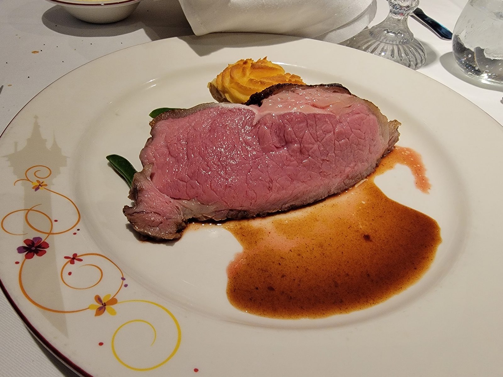 Roast beef at lunch in Rapunzel's Royal Table