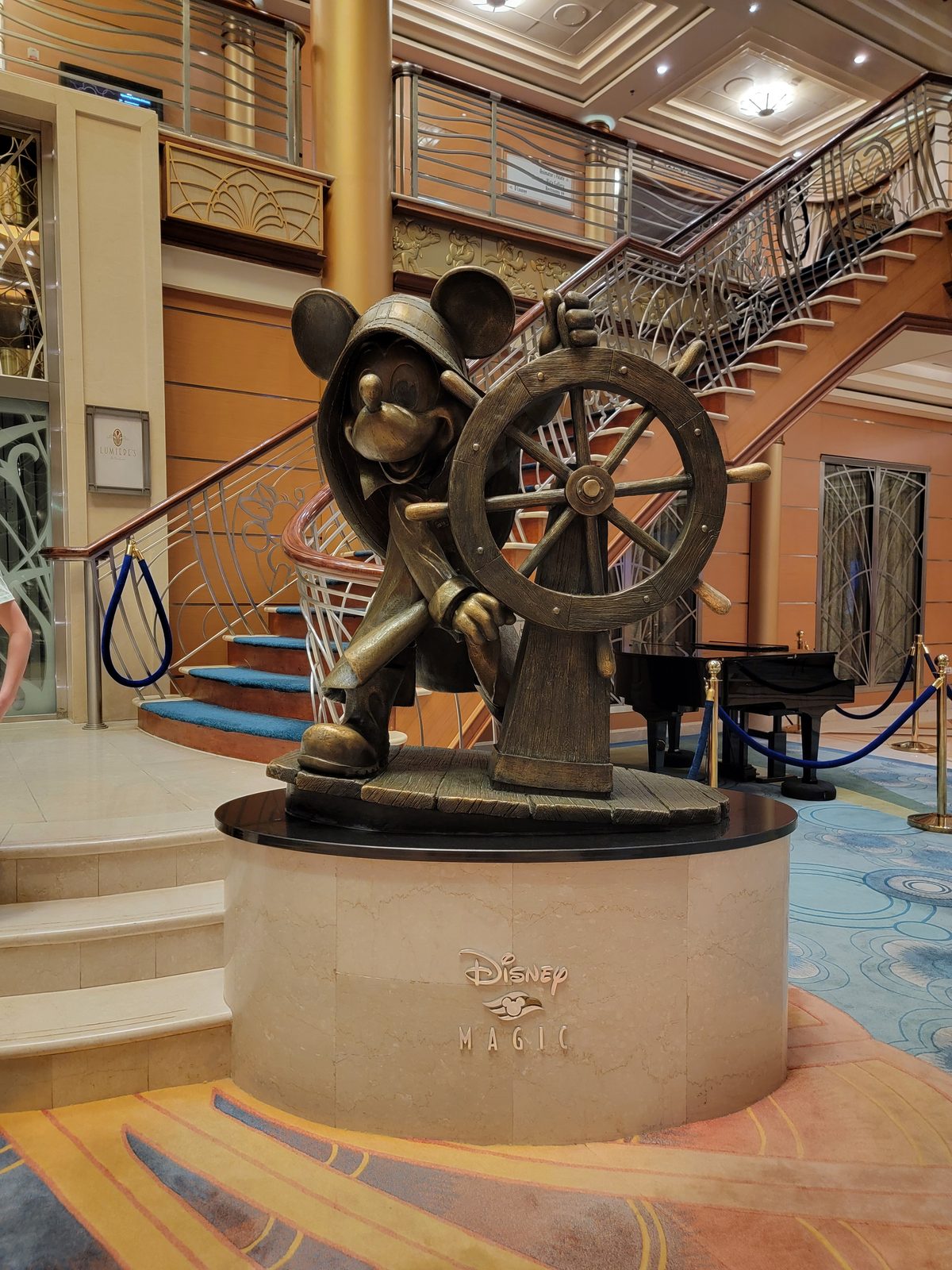 Mickey at the helm in the atrium
