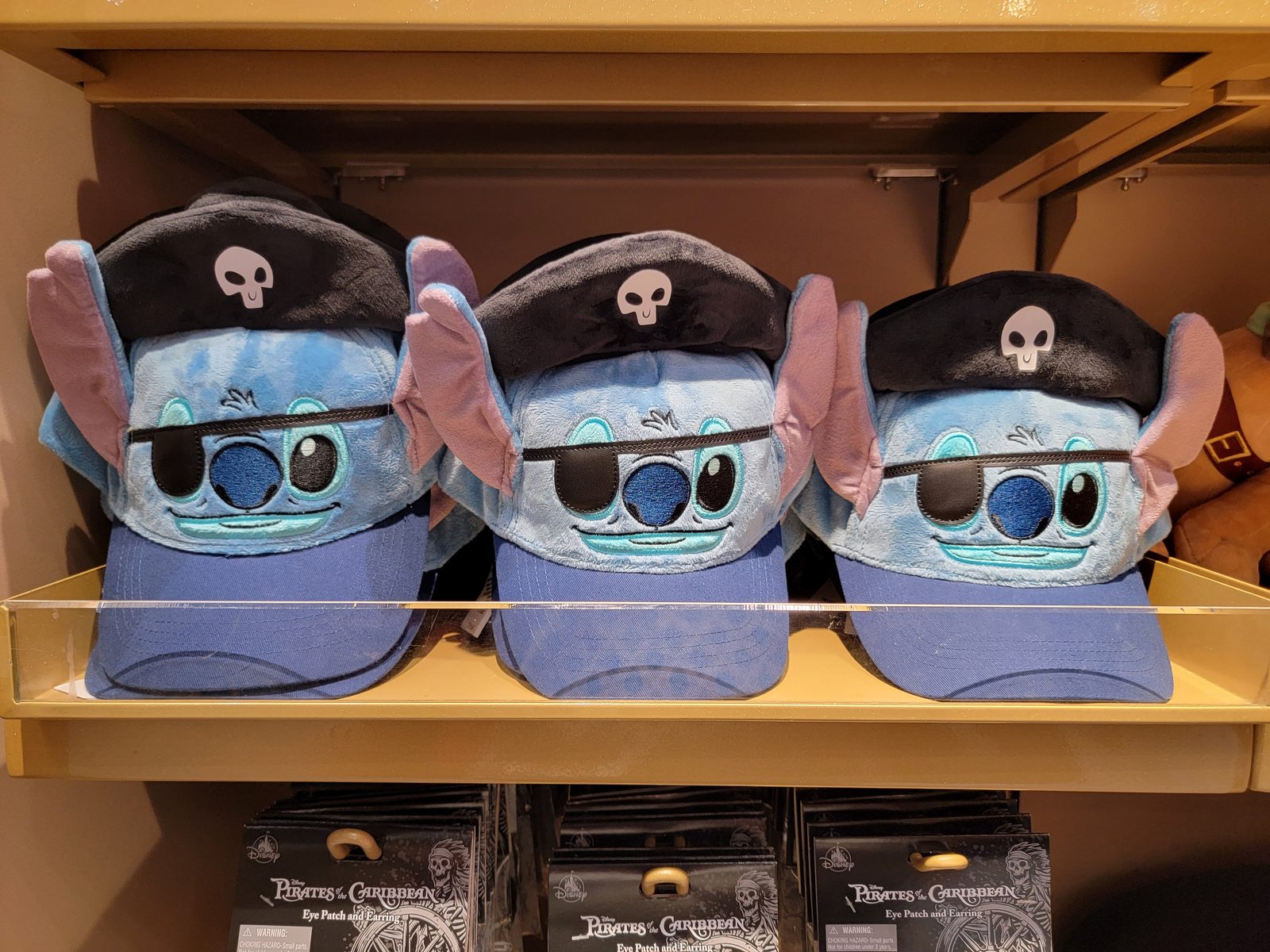 Stitch pirate ear hats in the ship shop