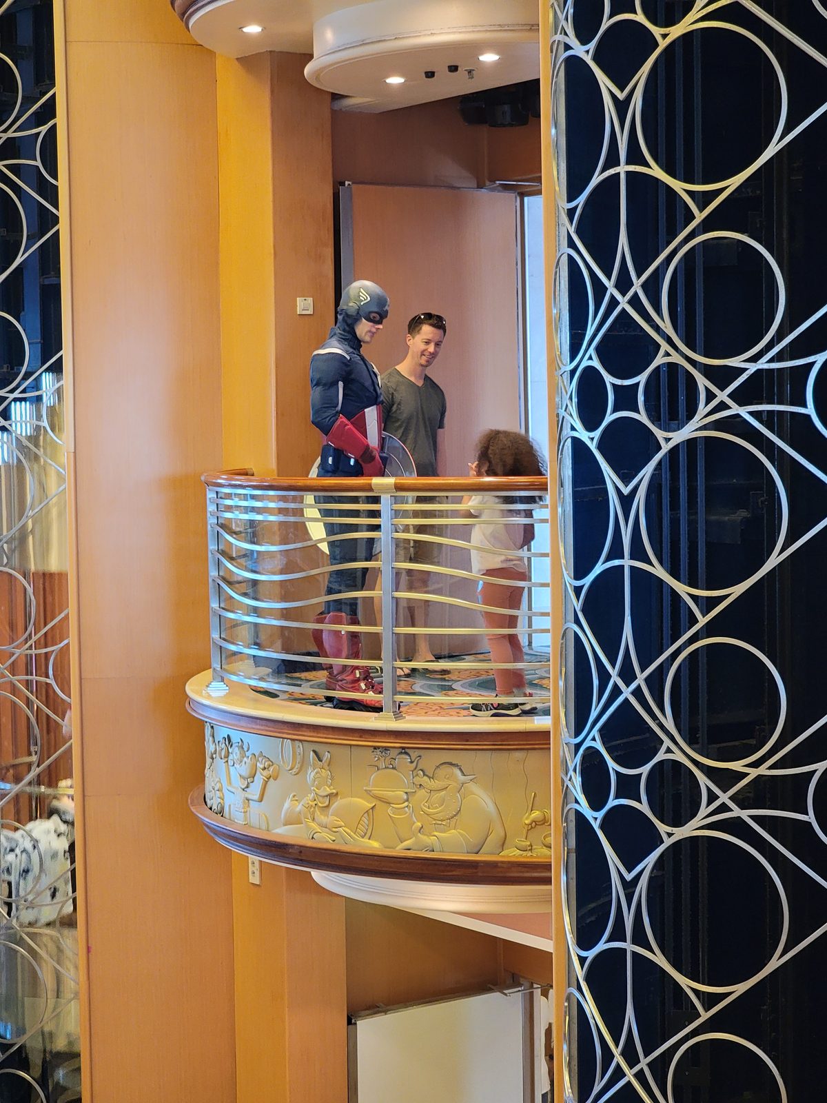Looking up through the spiral staircase